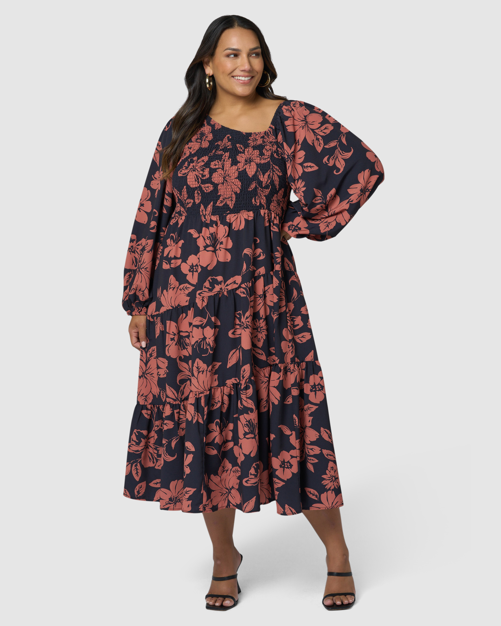 Lauren Asymmetric Midi Dress