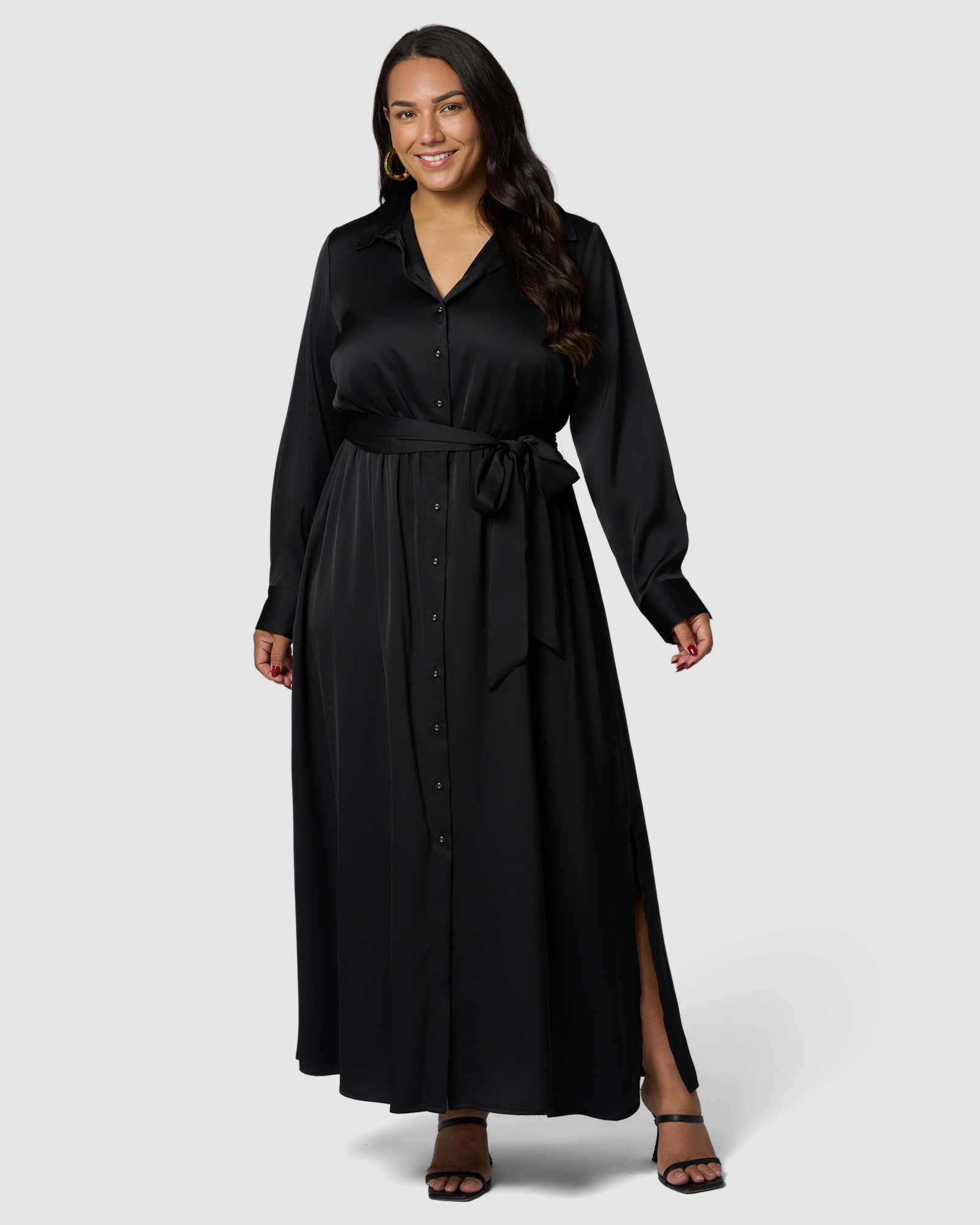 Lesley Satin Maxi Dress