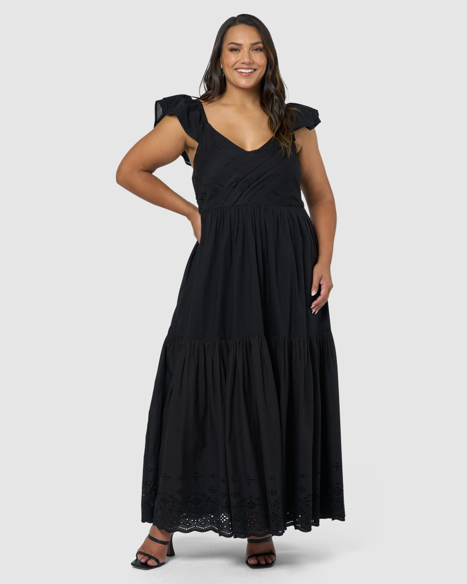 Georgie Broderie Maxi Dress