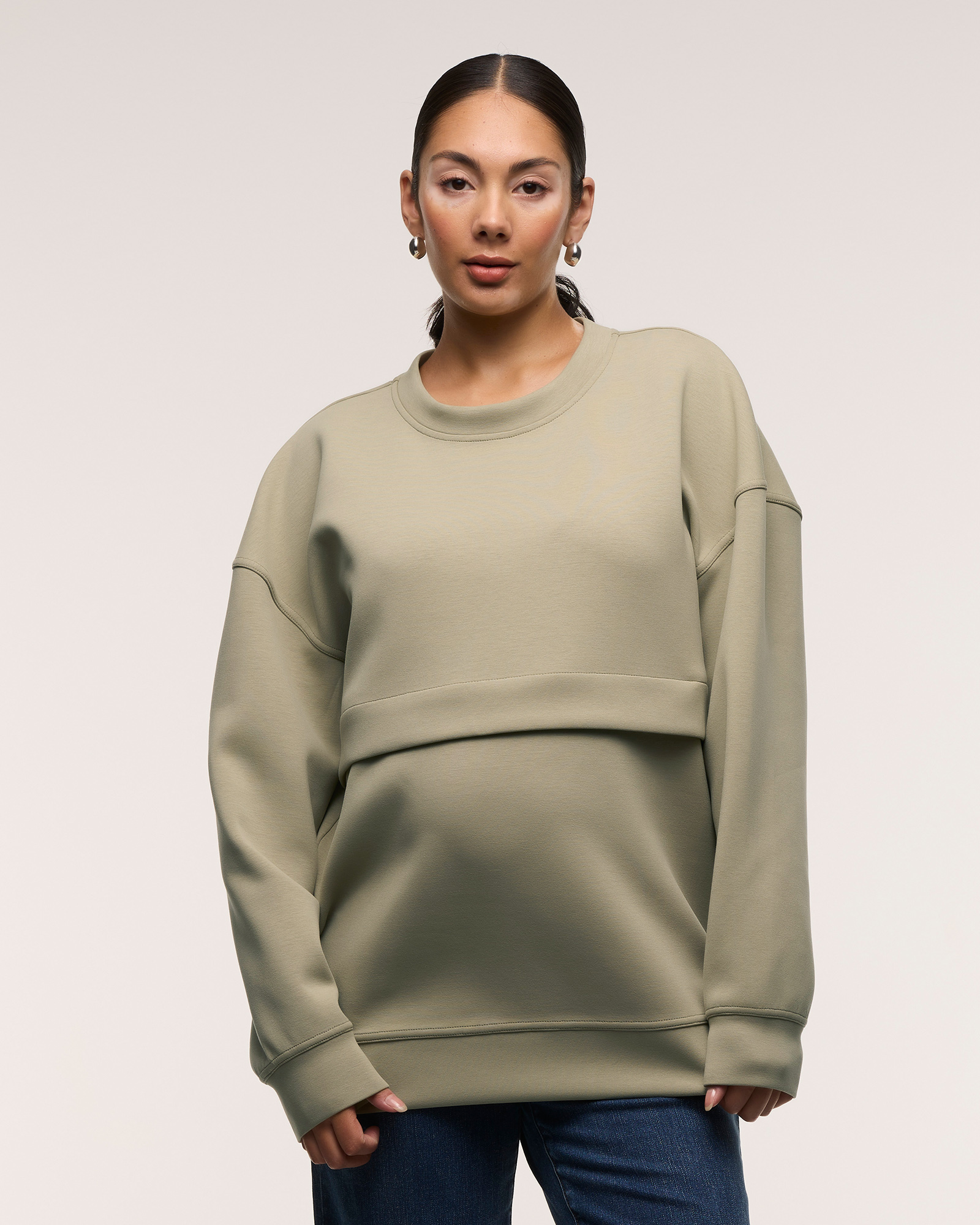 Oversized Feeding Zip Jumper