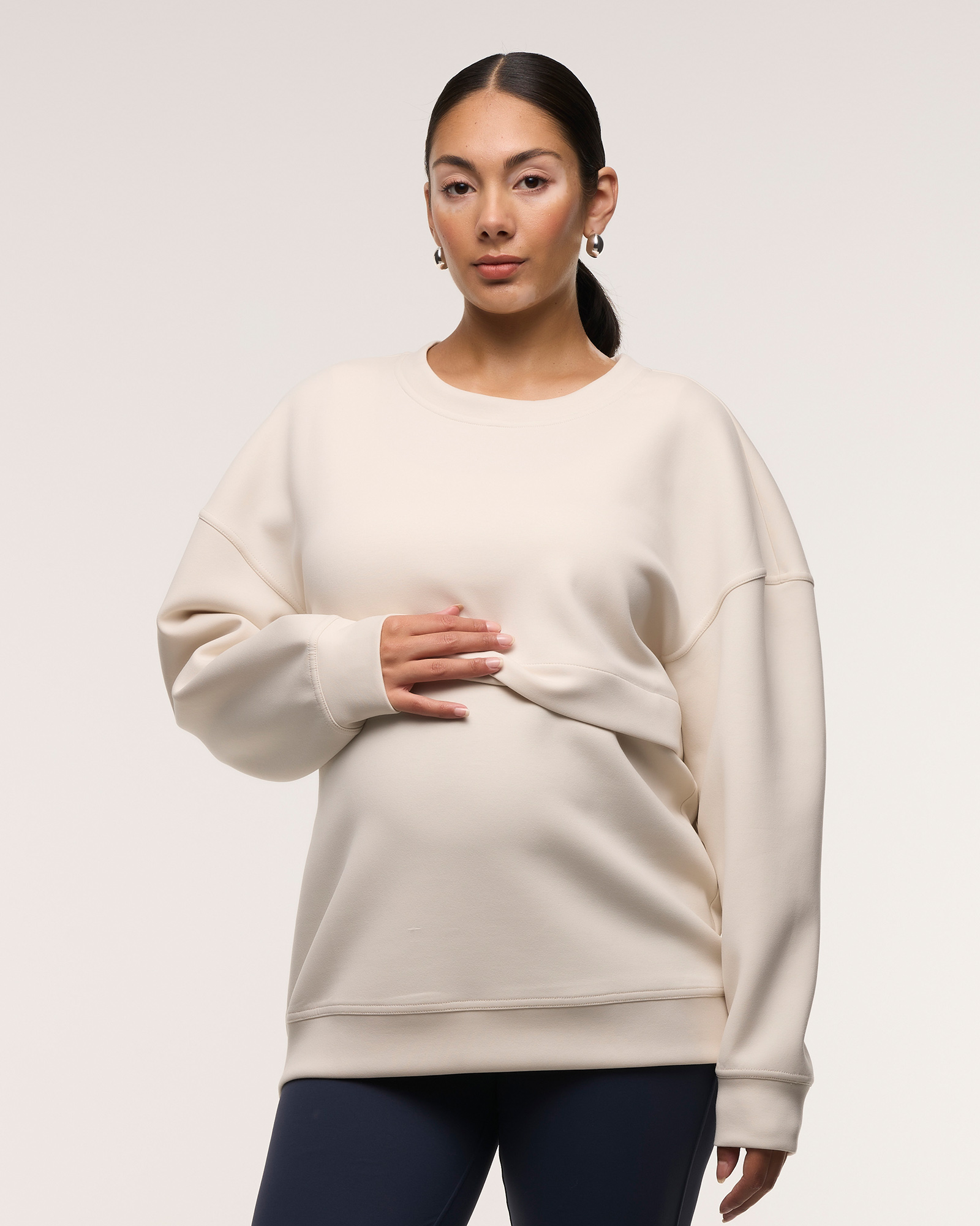 Oversized Feeding Zip Jumper