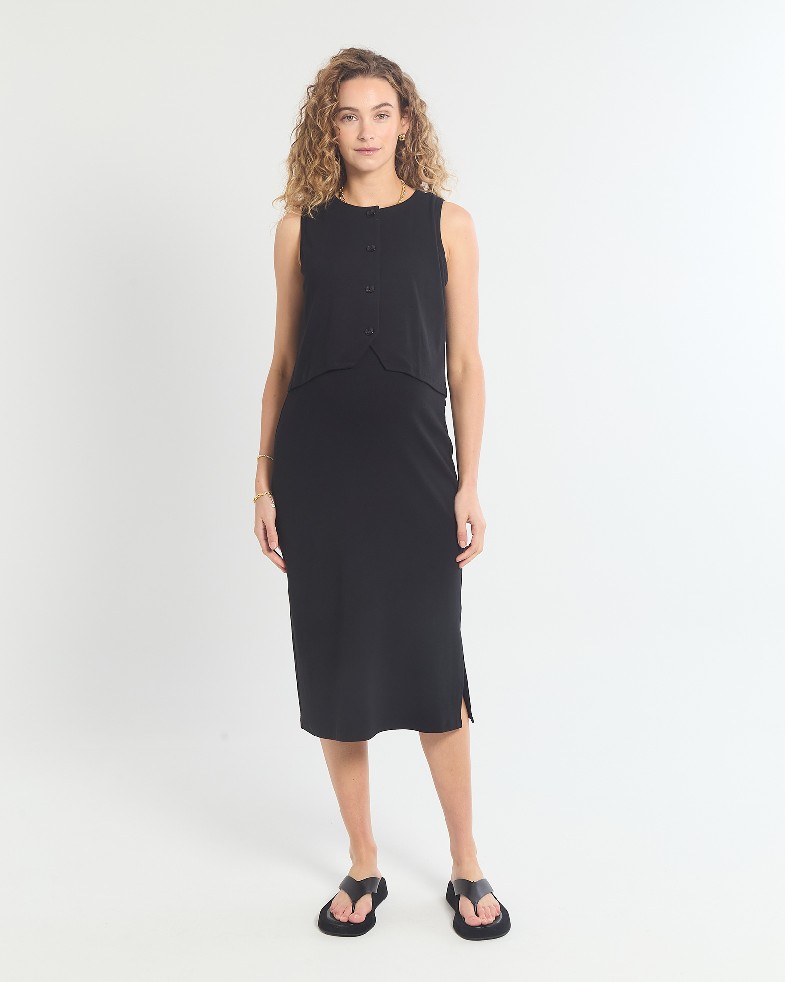Isla Soft Rib Feeding Dress