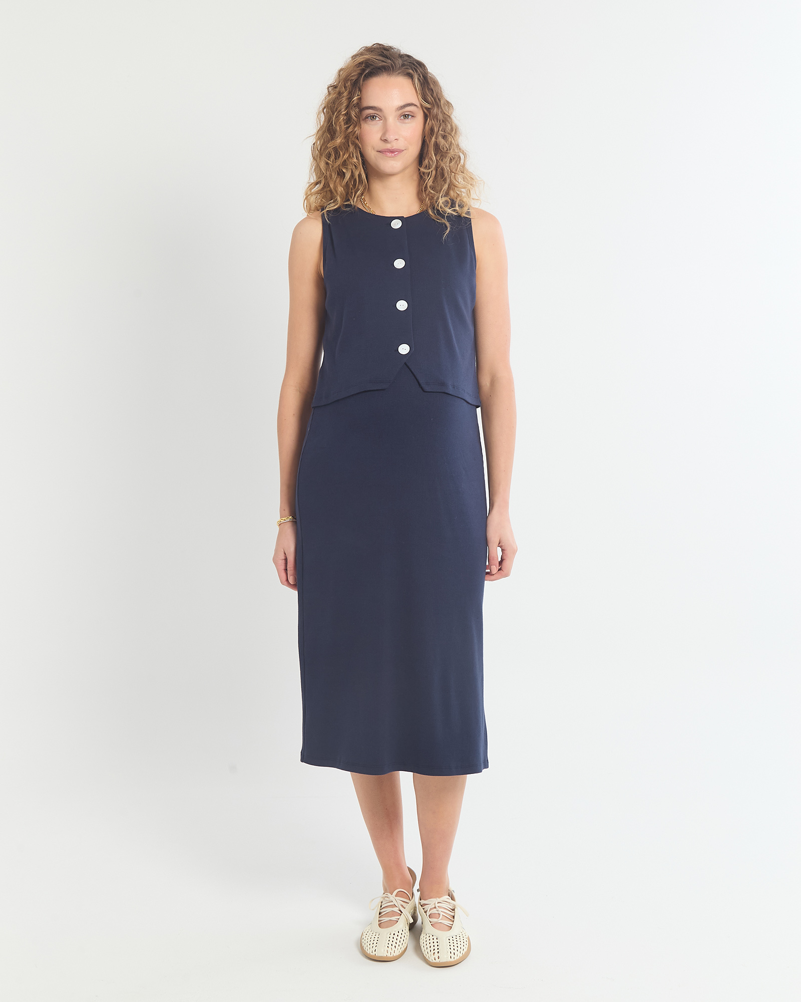 Isla Soft Rib Feeding Dress