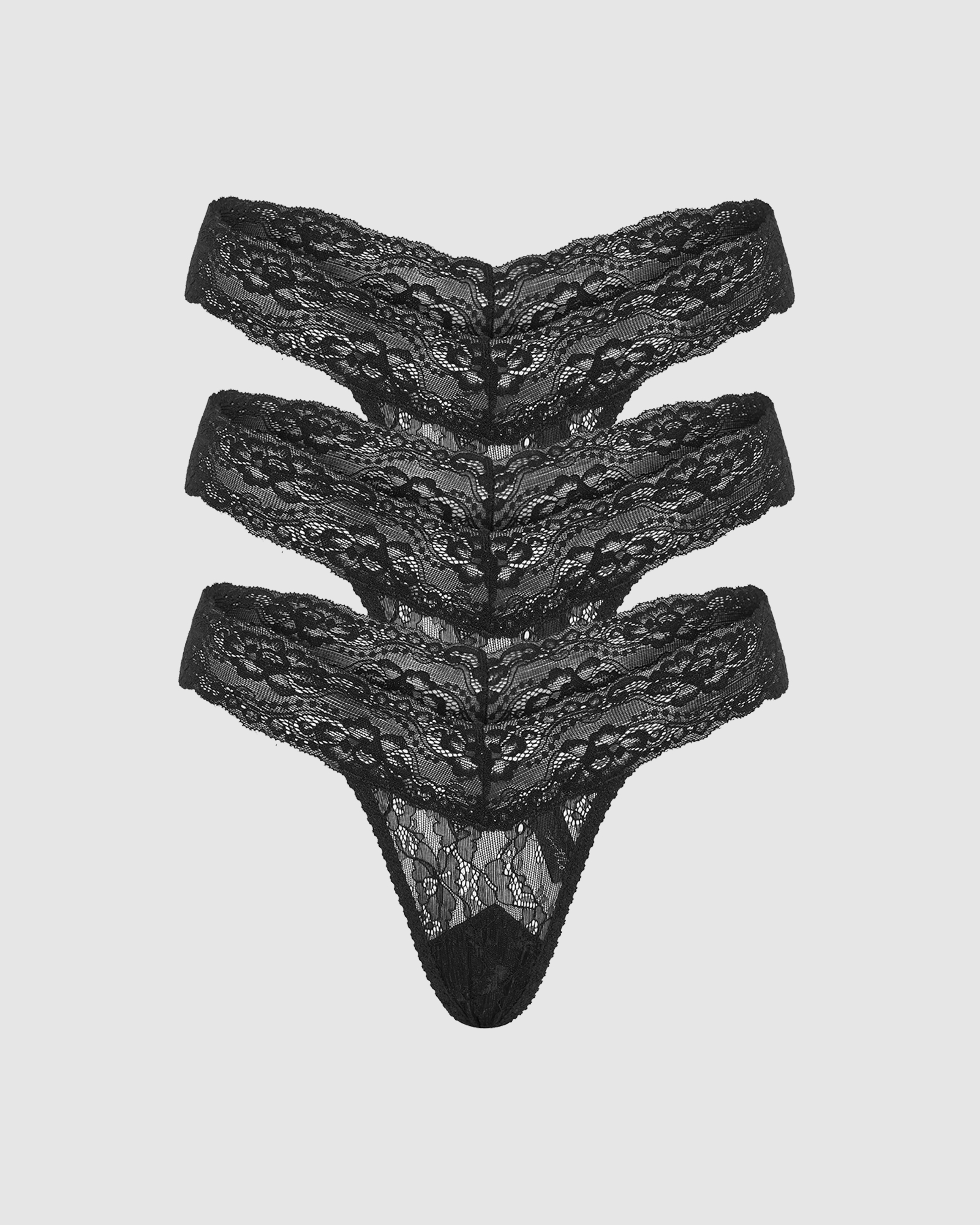 Sotto Three Pack Allungare G-String Black/Black/Black