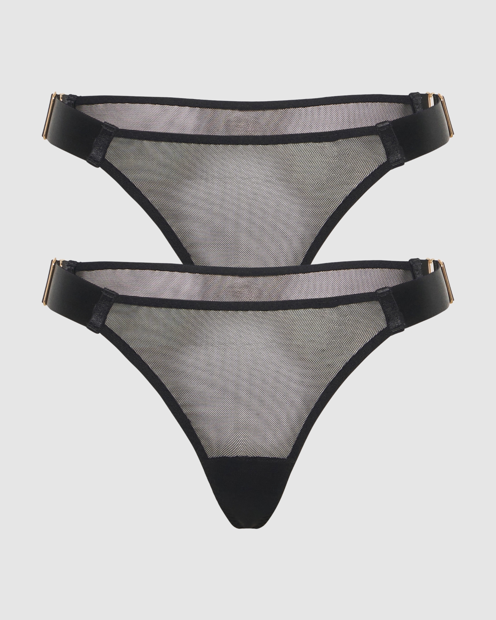 Sotto Two Pack Preferita Mesh Panty Black