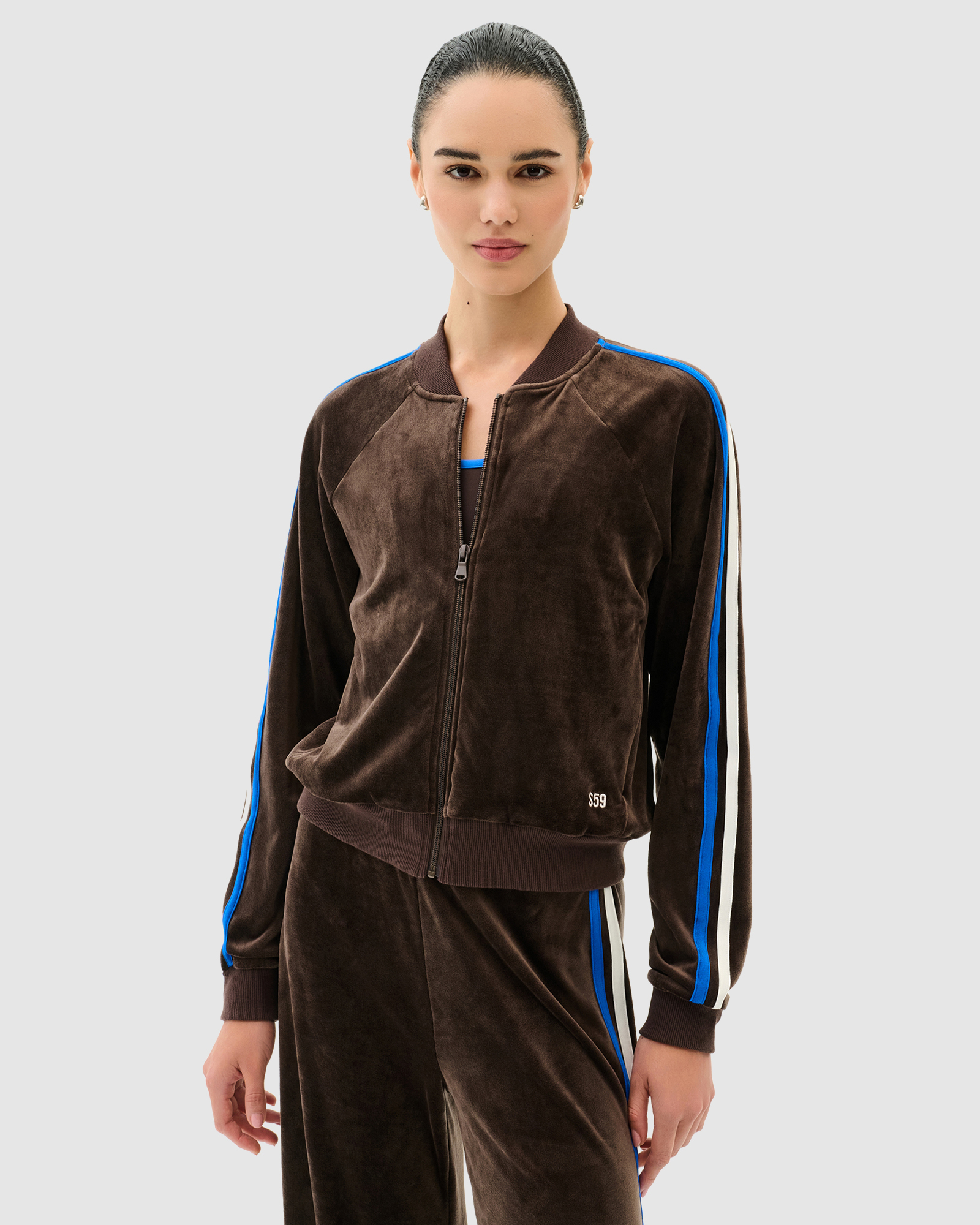 Heritage Velour Bomber Jacket