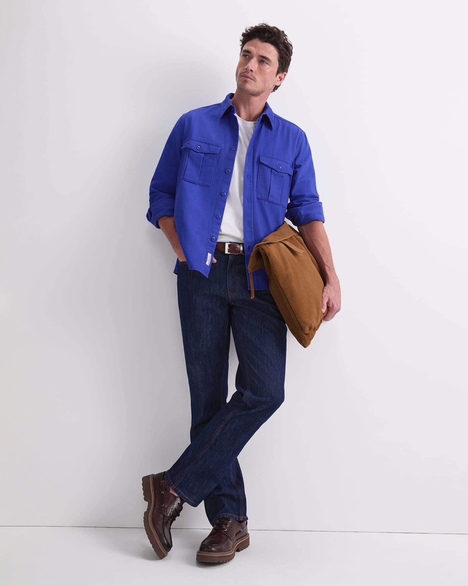 Double Pocket Long Sleeve Overshirt