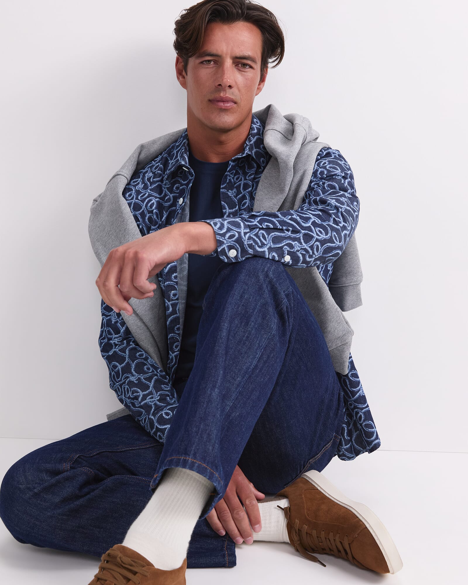 Rope Long Sleeve Print Shirt