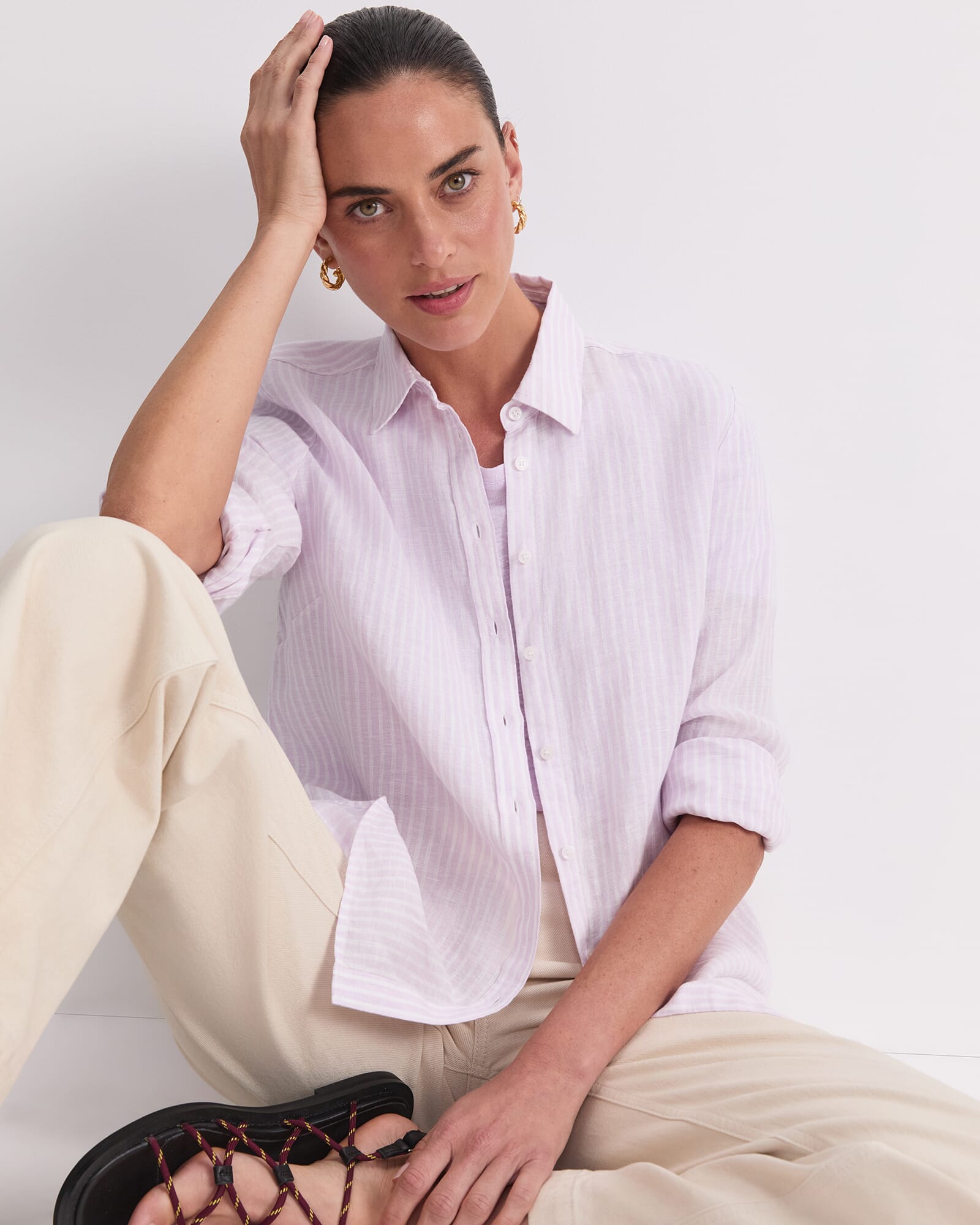 Dahlia Stripe Linen Shirt