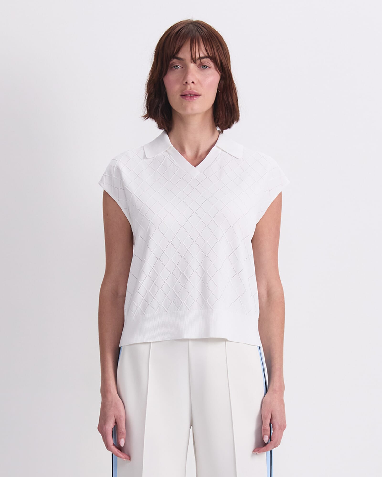 Maxine Milano Argyle Knit Top