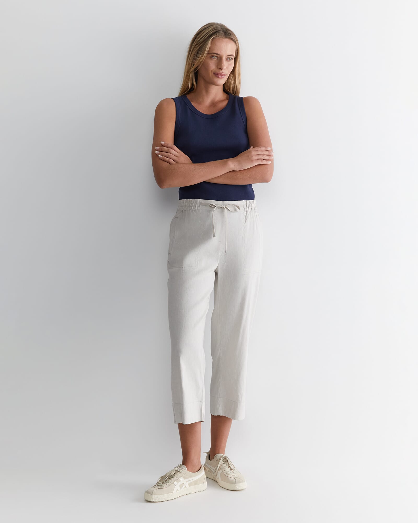 Rosa Crop Linen Pants