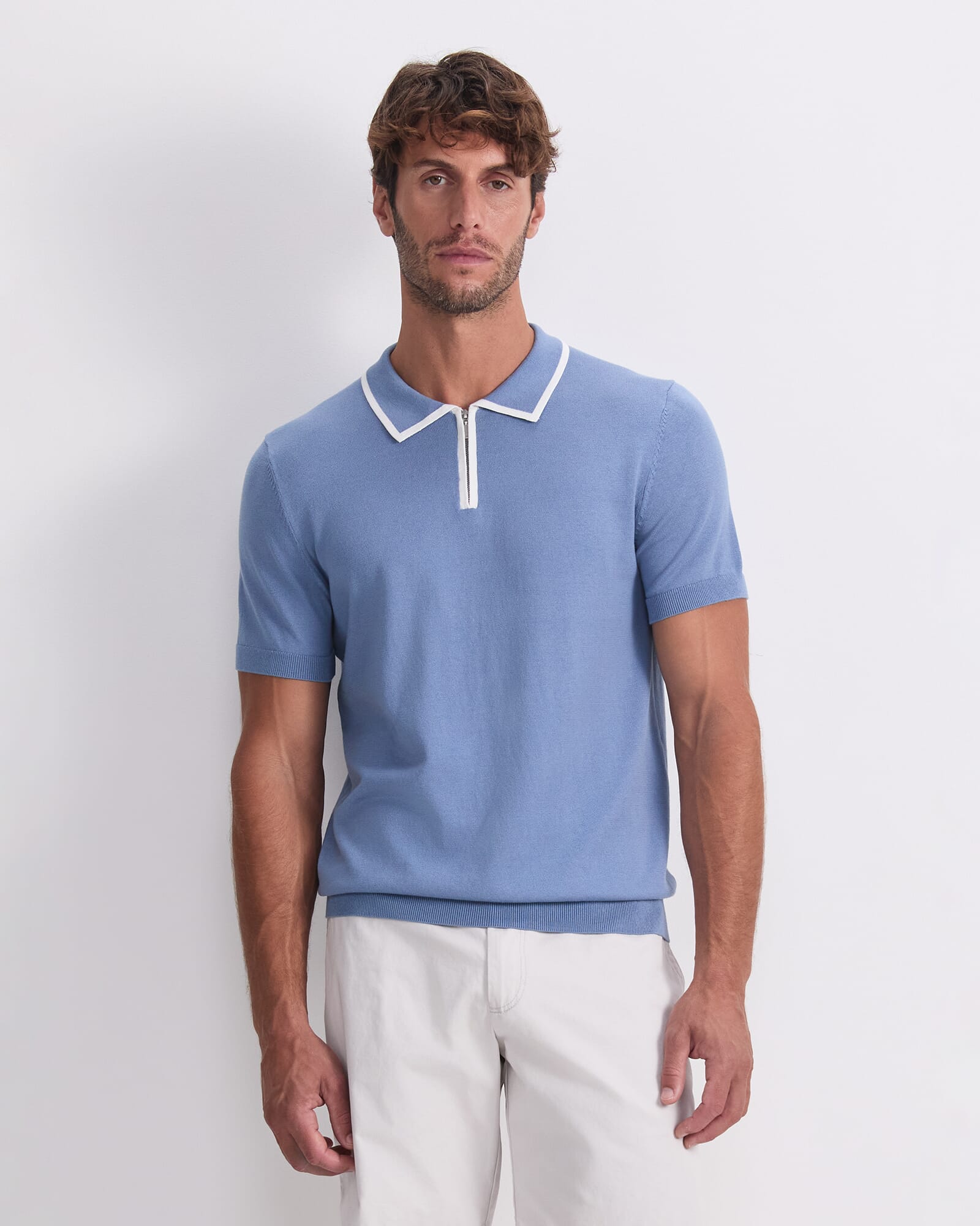 Brookes 1/4 Zip Knit Polo