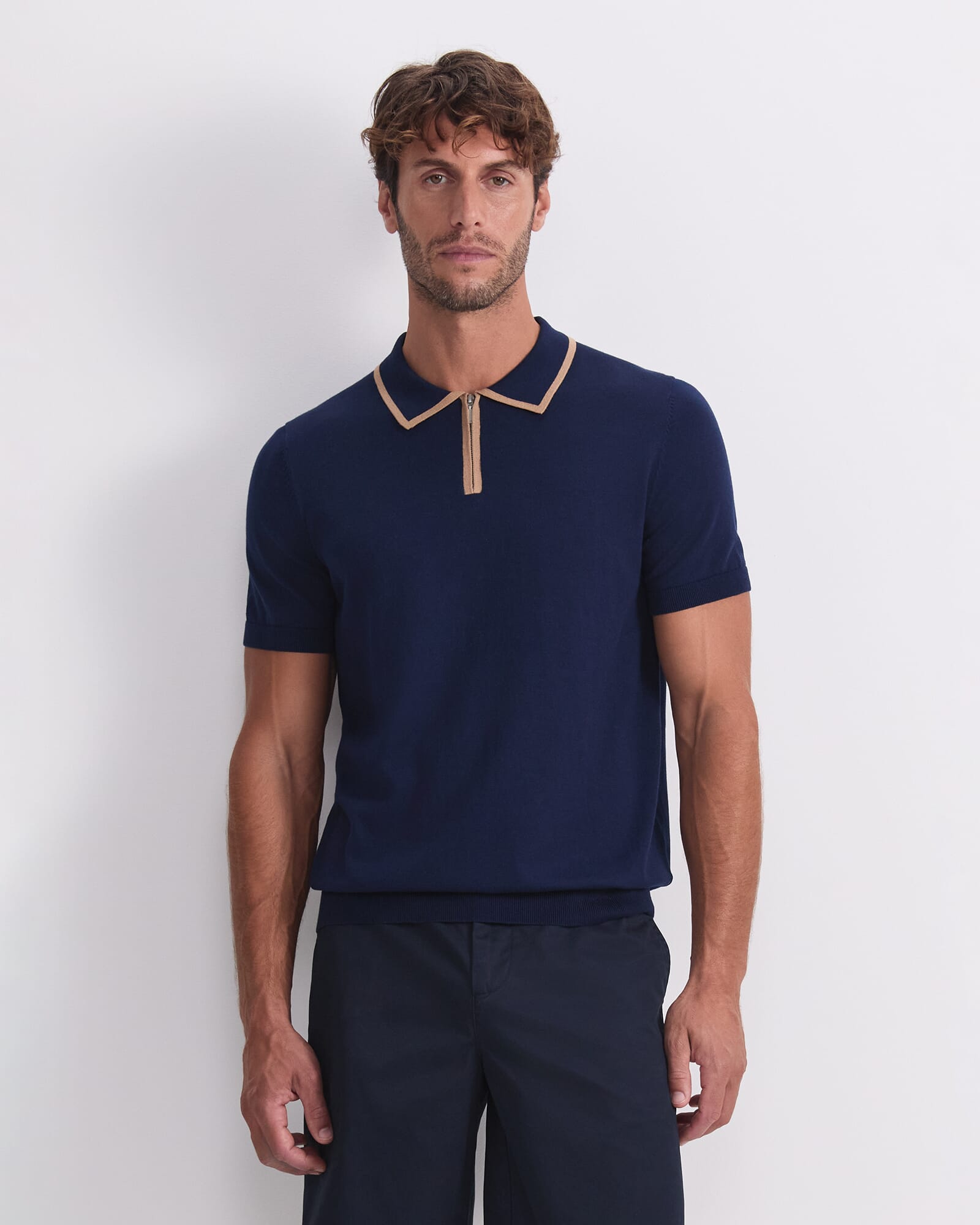 Brookes 1/4 Zip Knit Polo