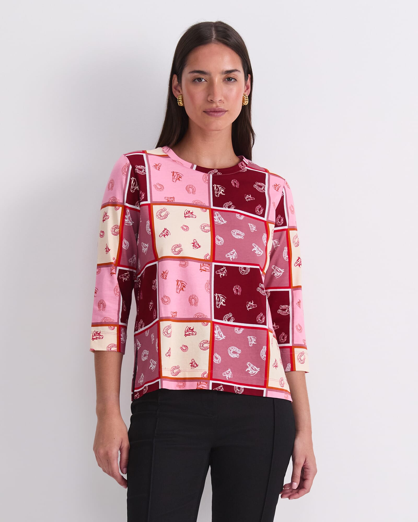 Horse Print Mercerized Tee
