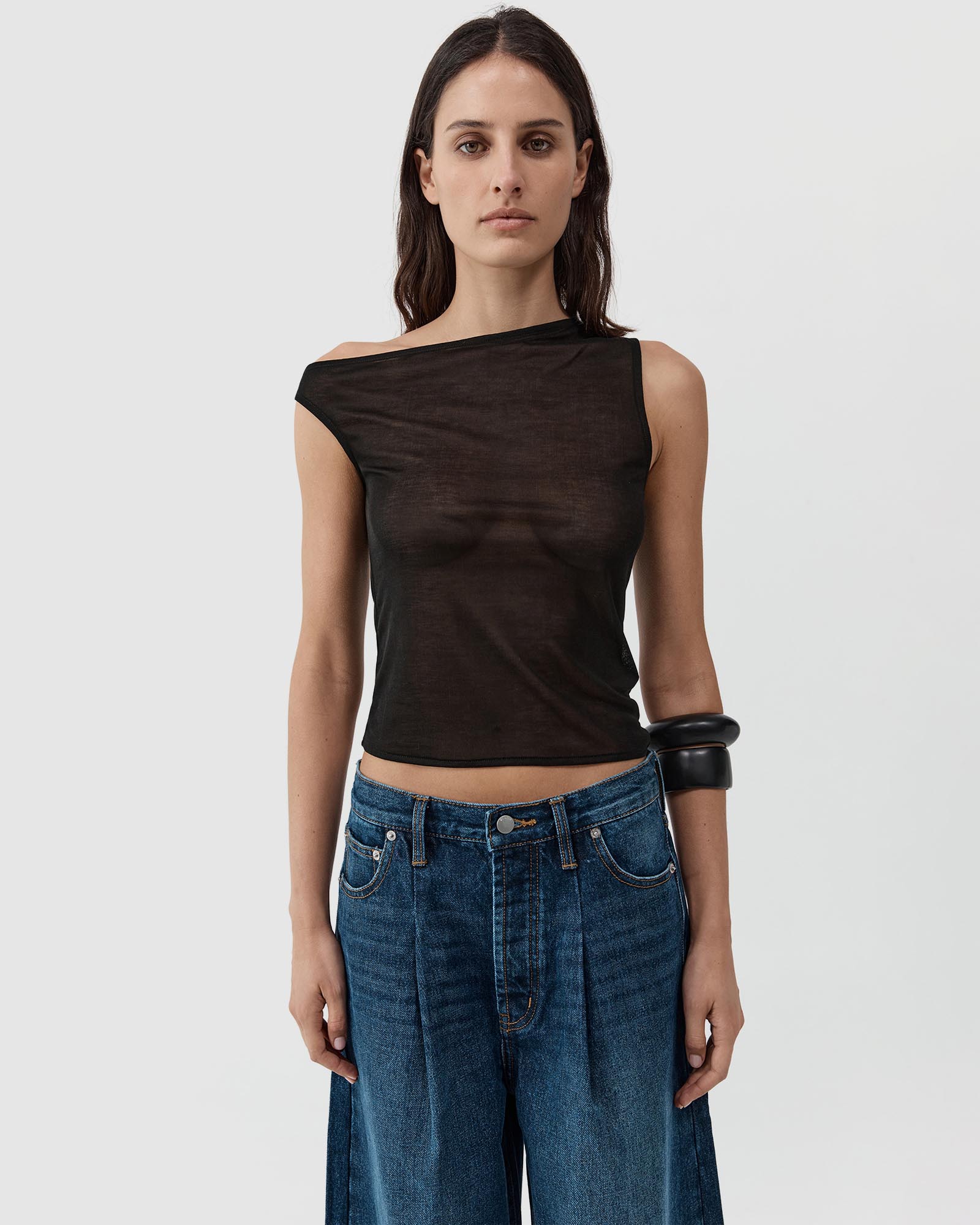 Fine Jersey Asymm Top