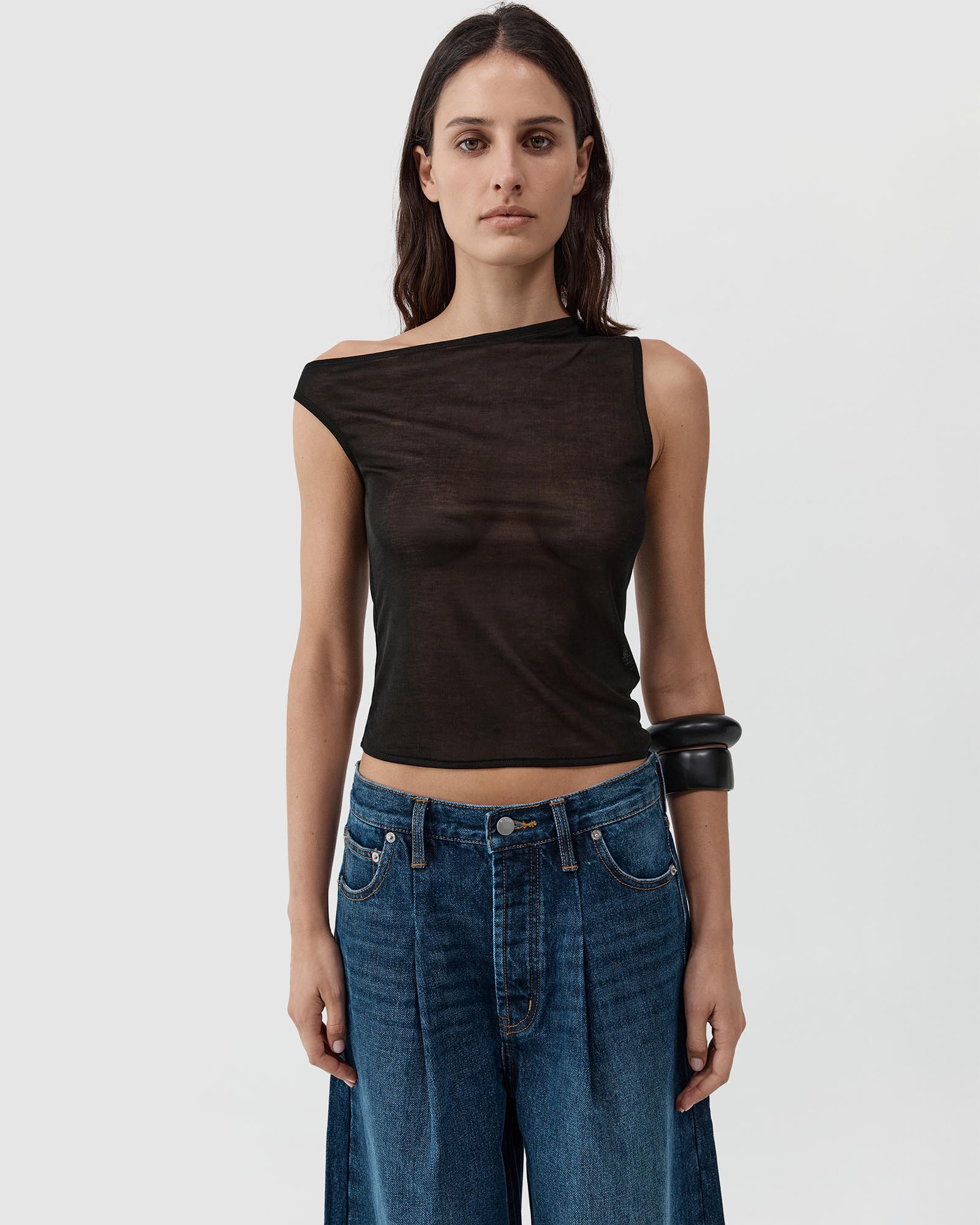 Fine Jersey Asymm Top