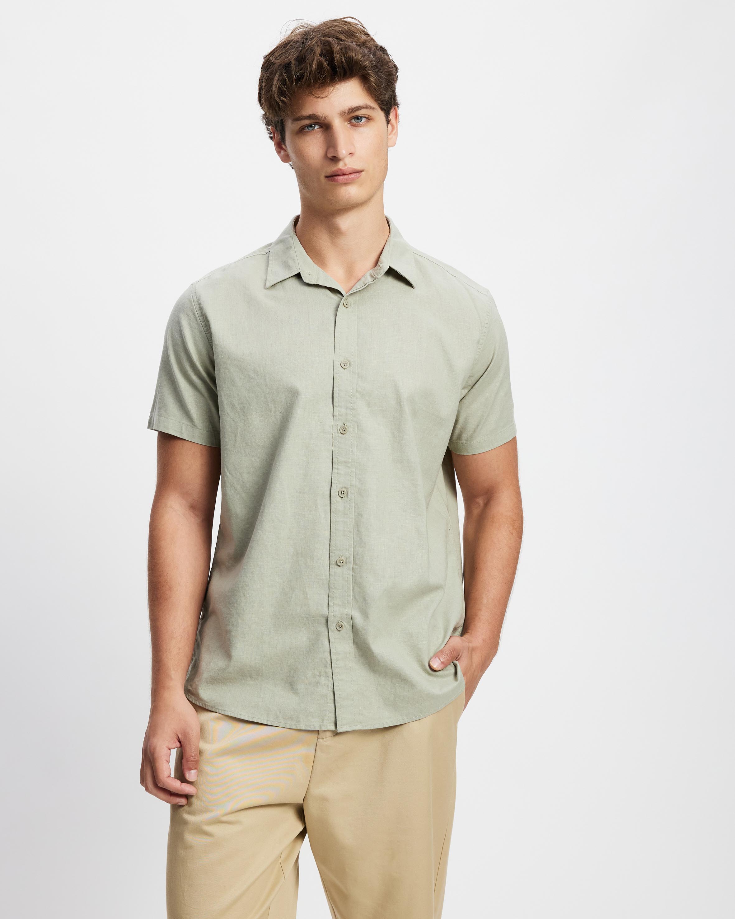 Hamilton Linen Blend SS Shirt