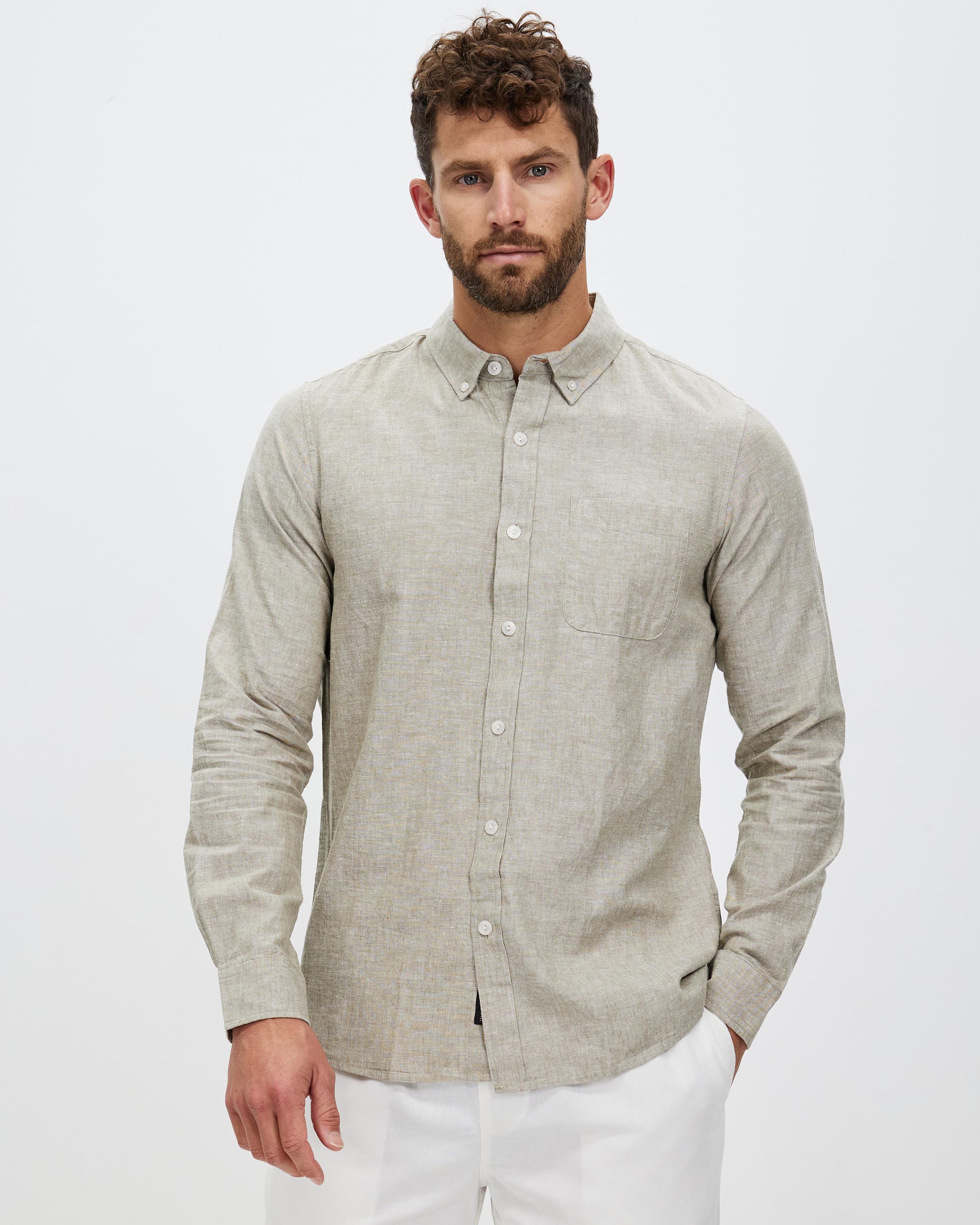 Hamilton Linen Blend LS Shirt