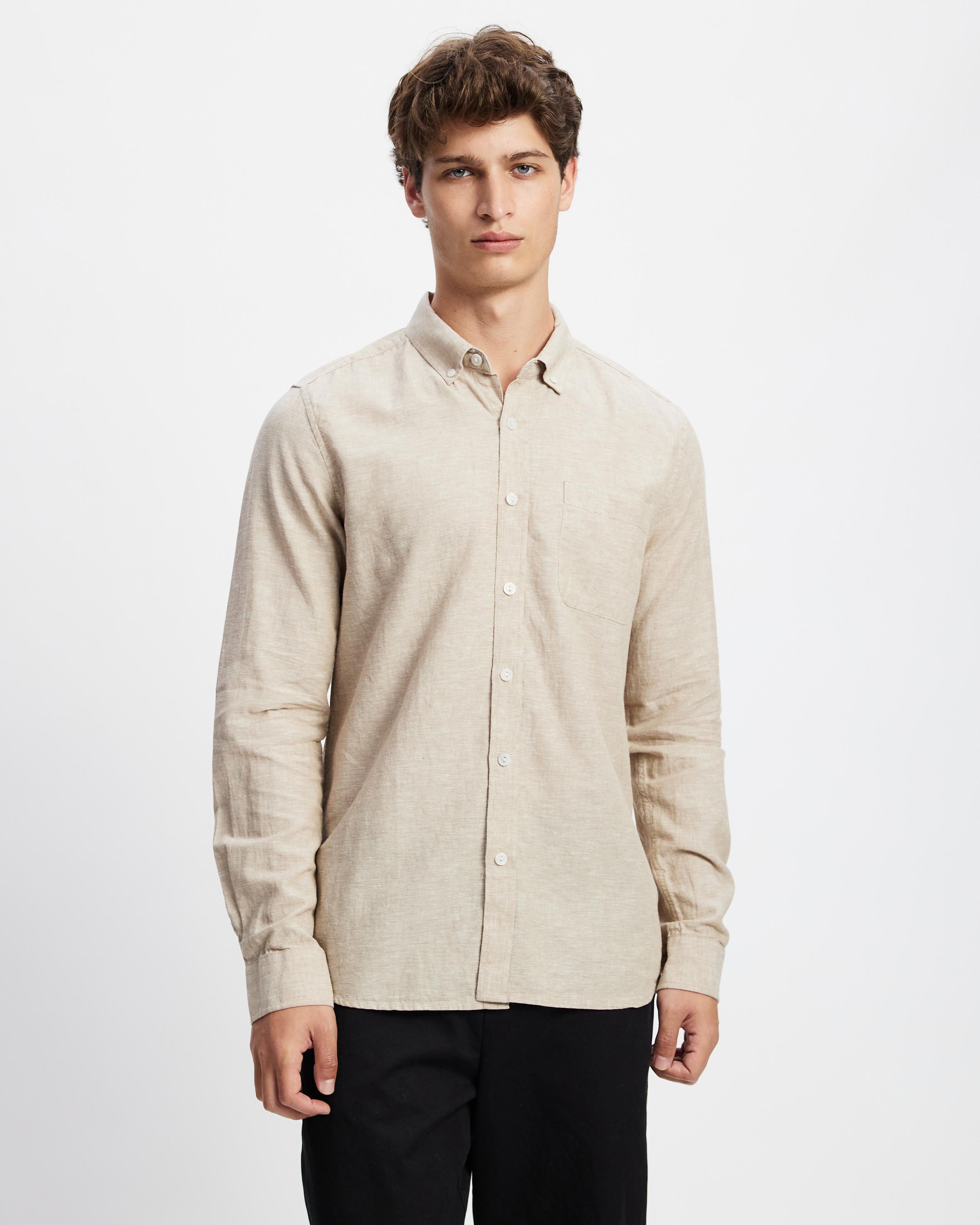 Hamilton Linen Blend LS Shirt