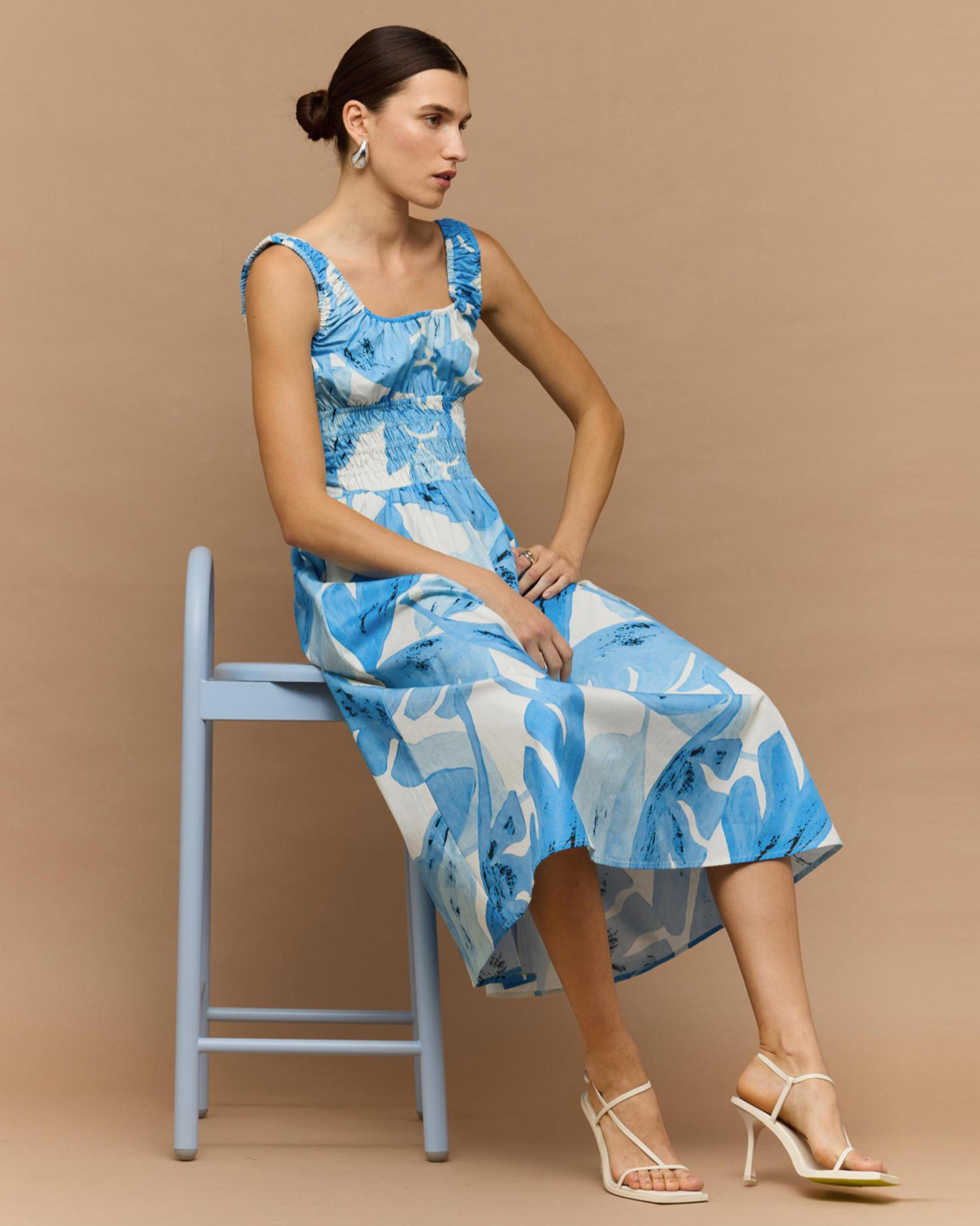 Leilani Shirred Midi Dress