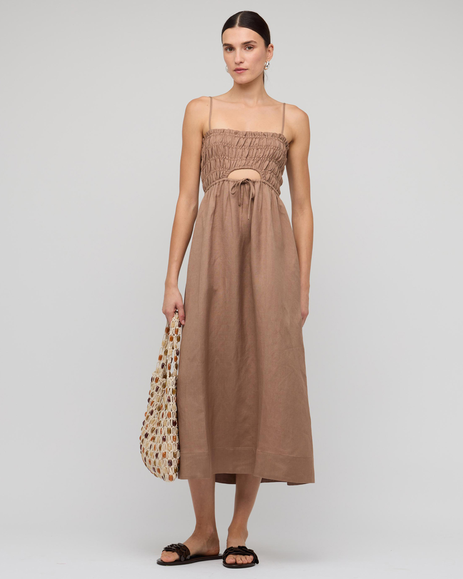 Alchemy Shirred Midi Dress
