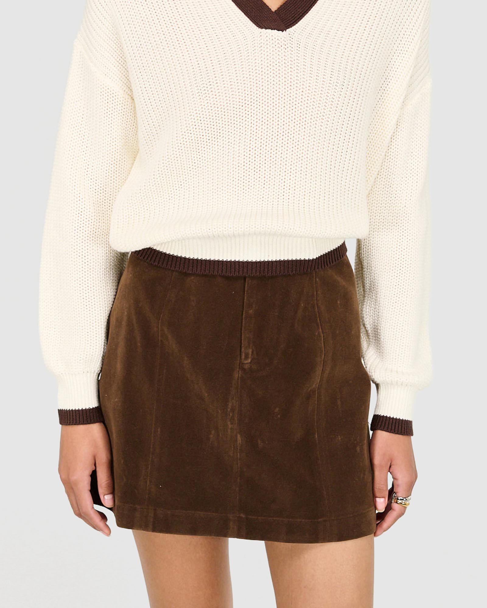 Nina Faux Suede Mini Skirt