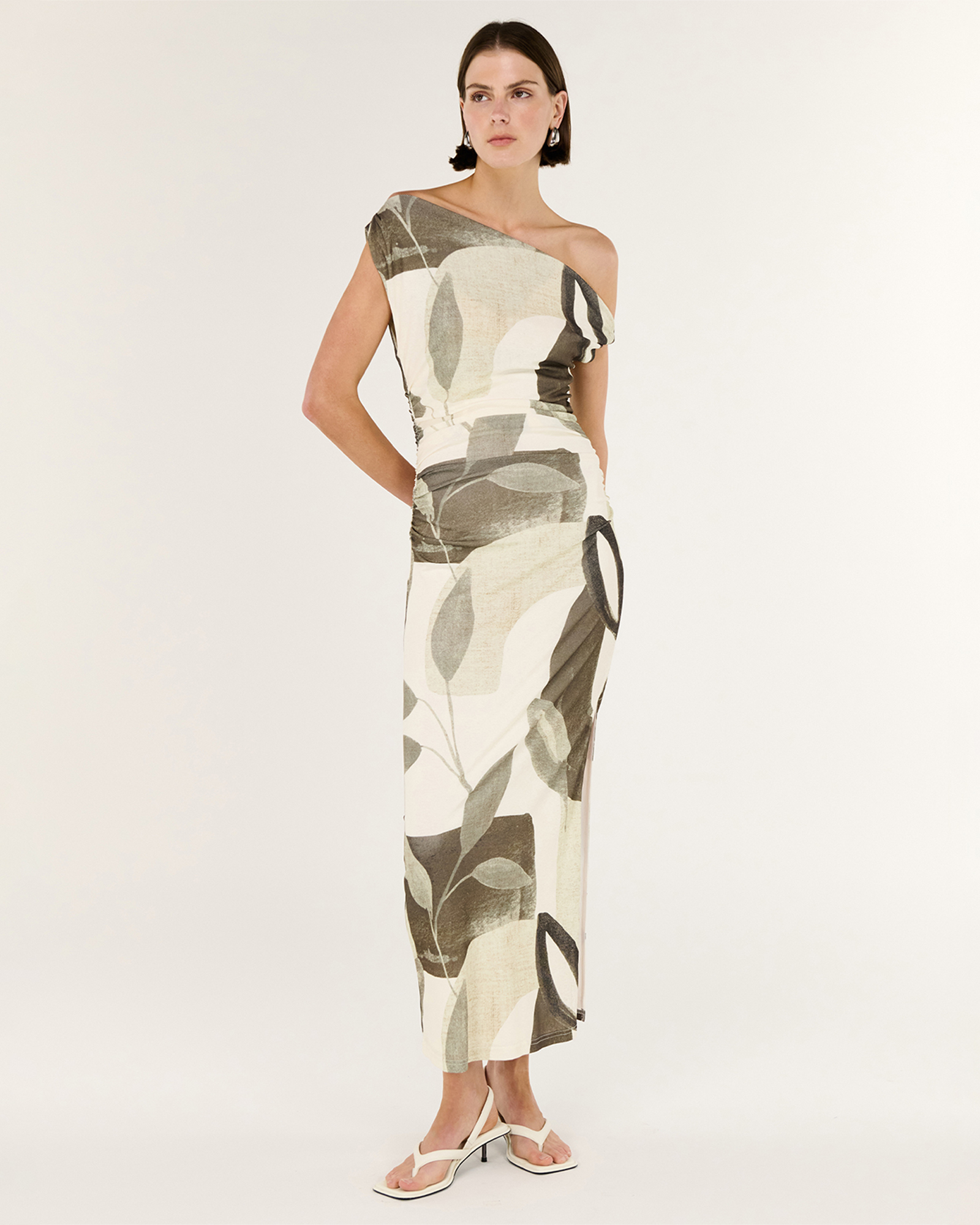 Ophiele Twist Midi Dress