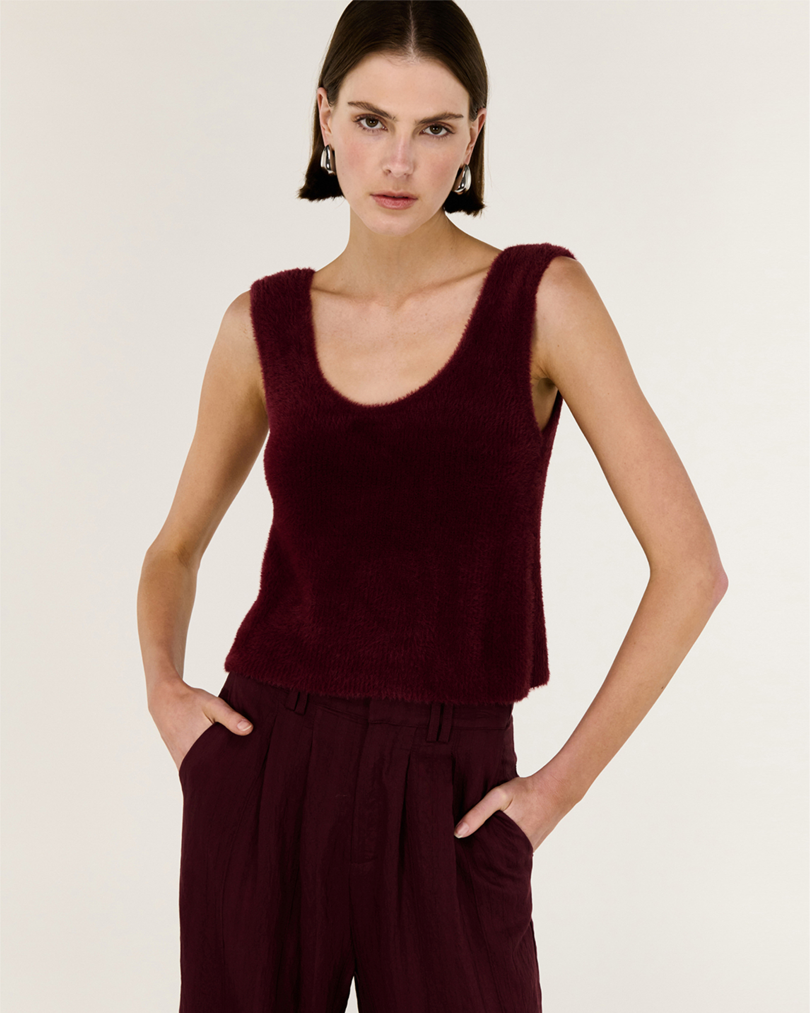 Rennie Fluffy Knit Tank