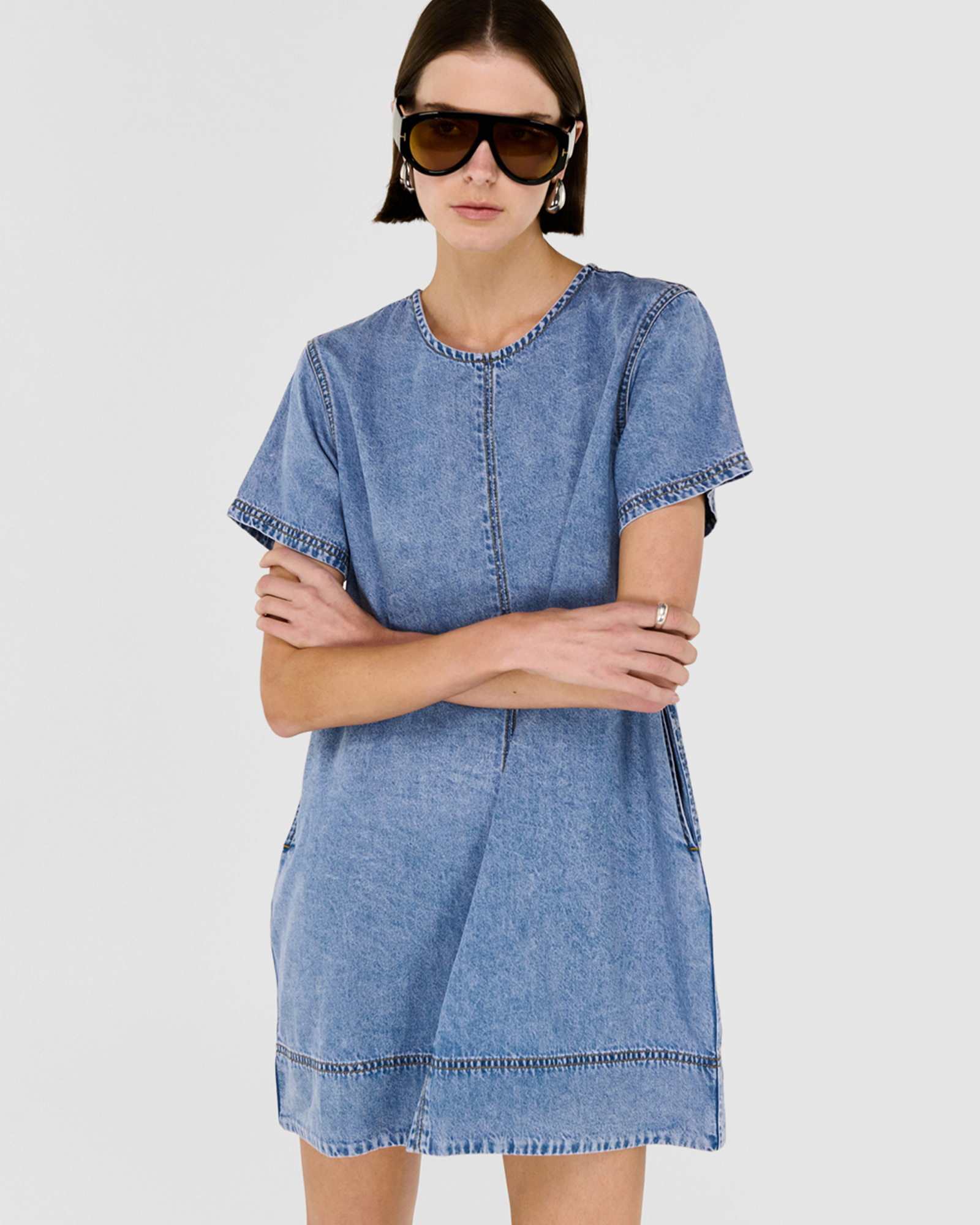 Rae Chambray Mini Dress