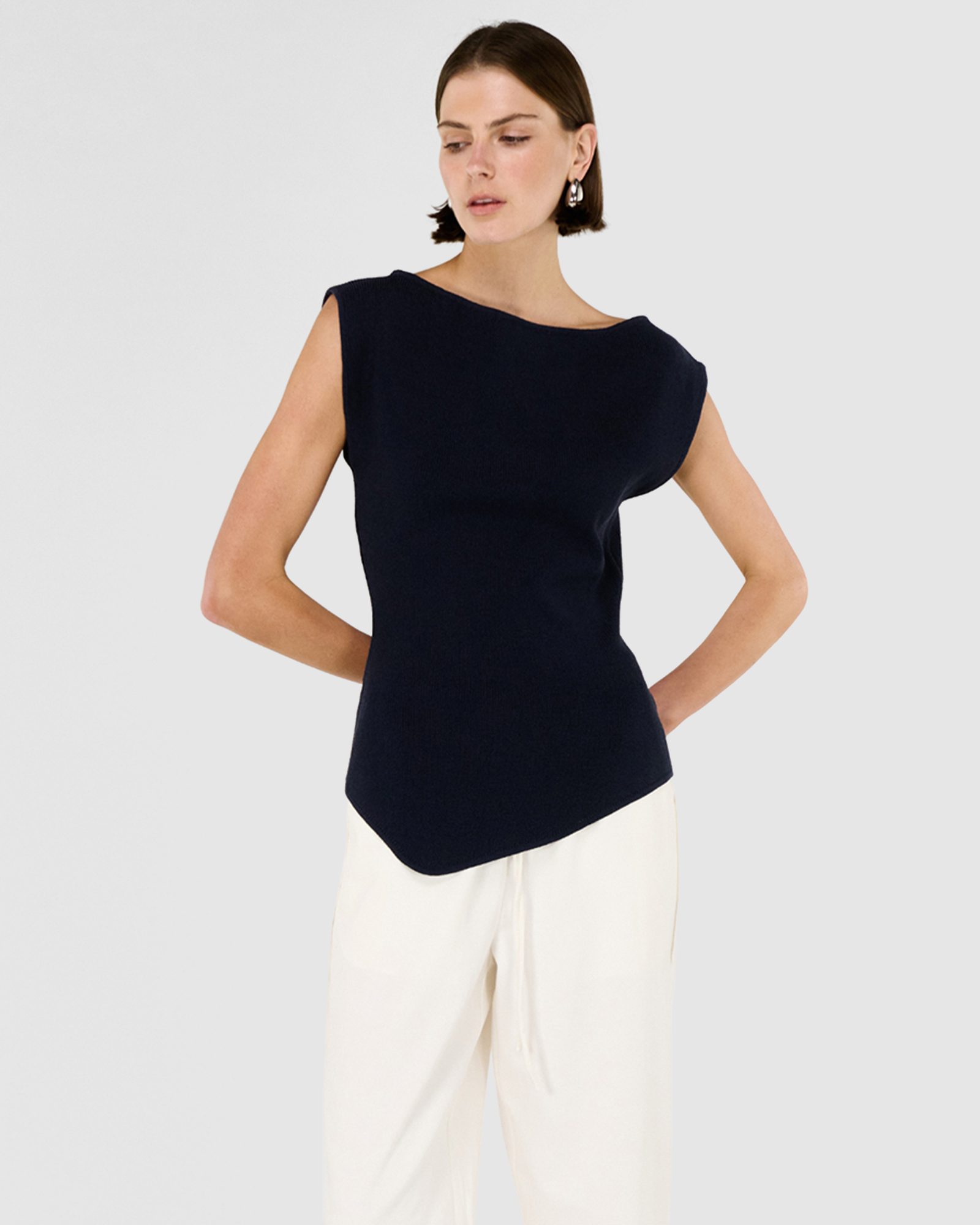 Cassian Asymmetrical Knit Top