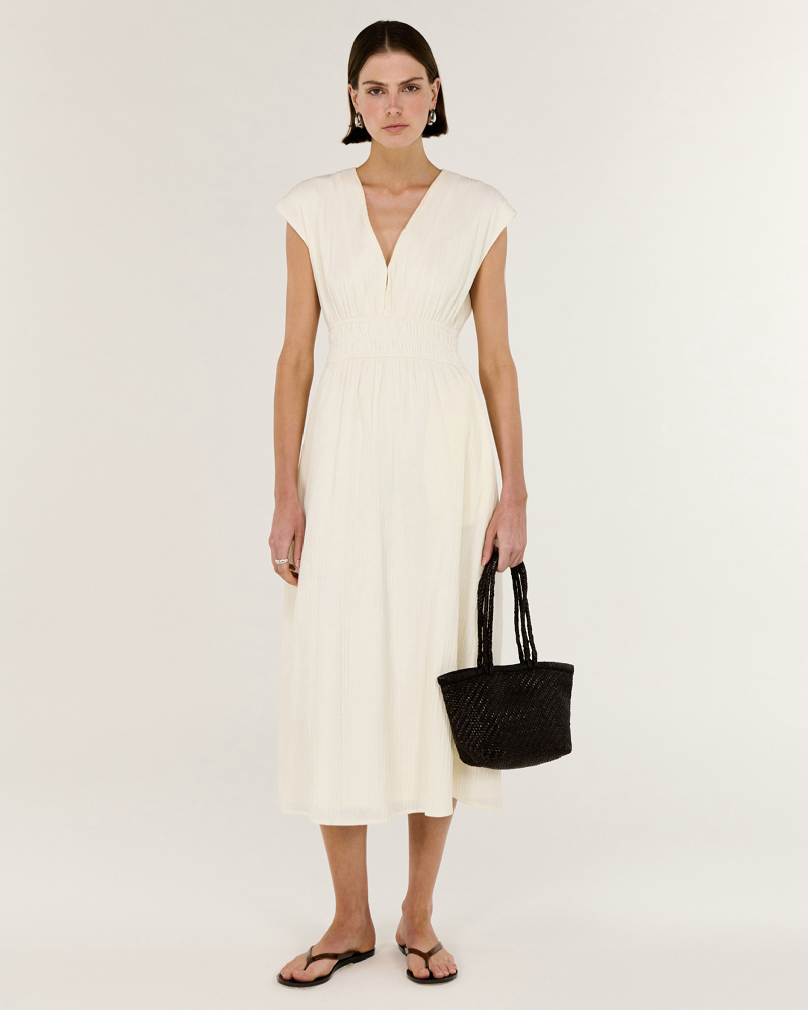 Ode V-Neck Midi Dress