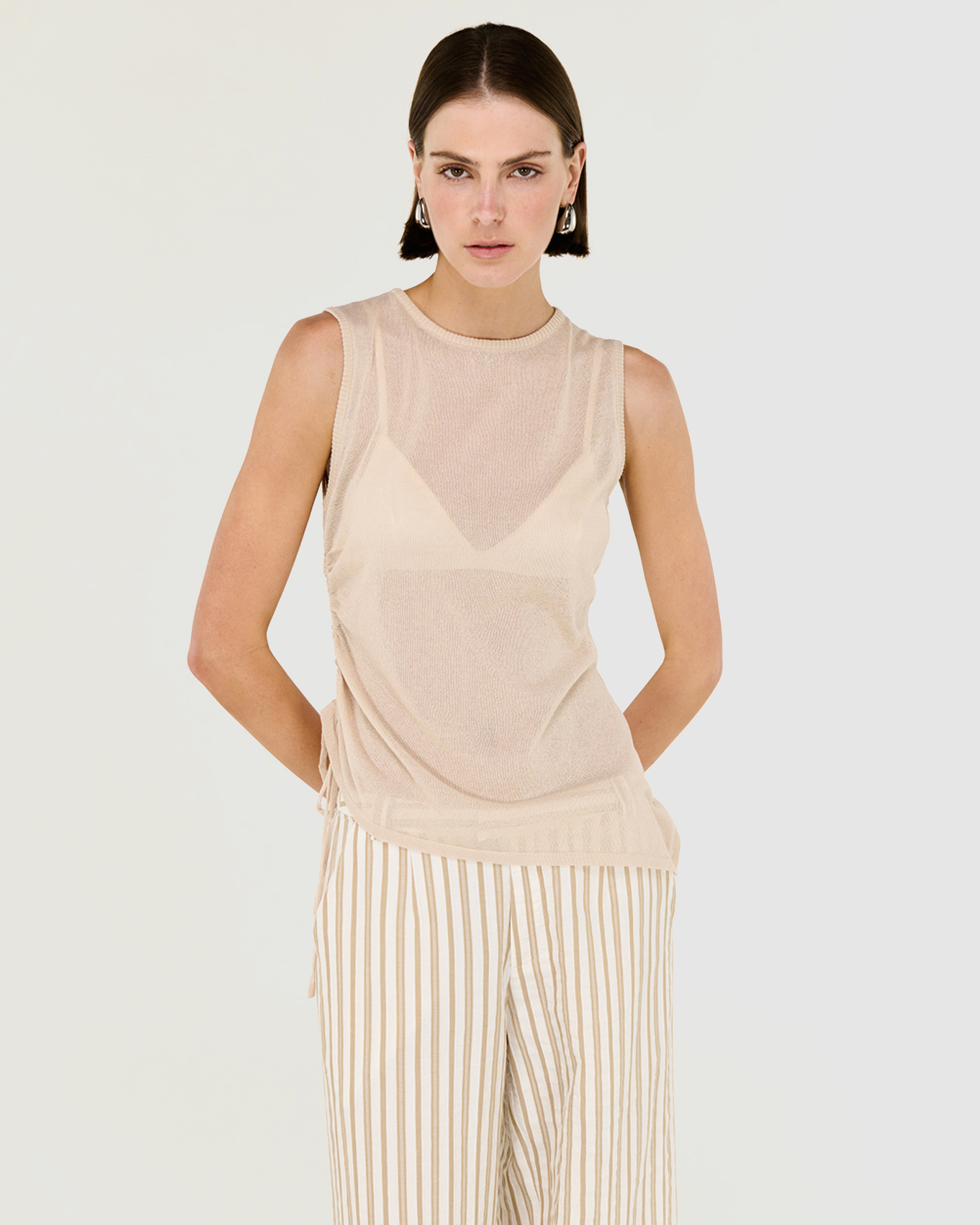 Alix Drawstring Knit Top