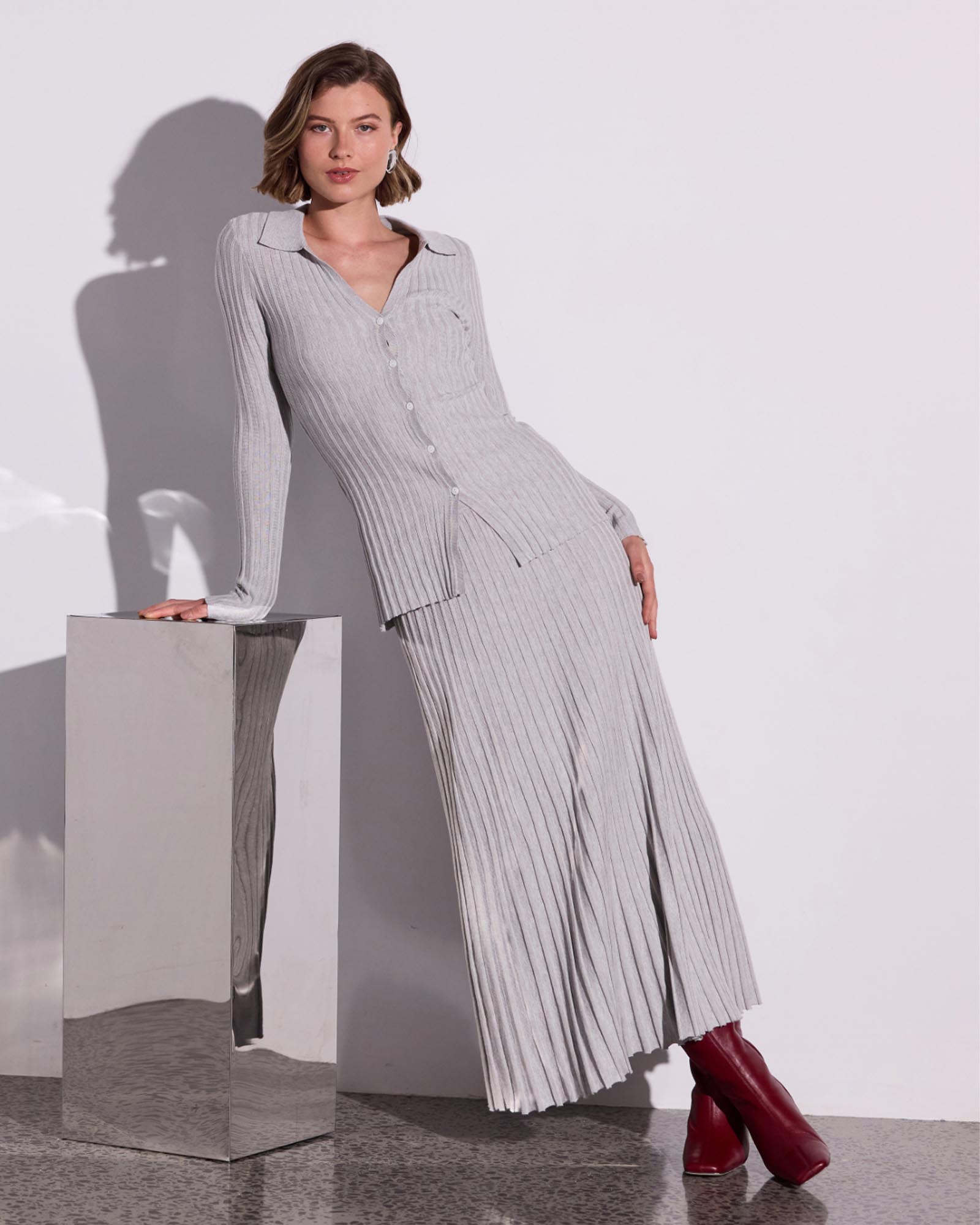 Marlow Ribbed Polo Top
