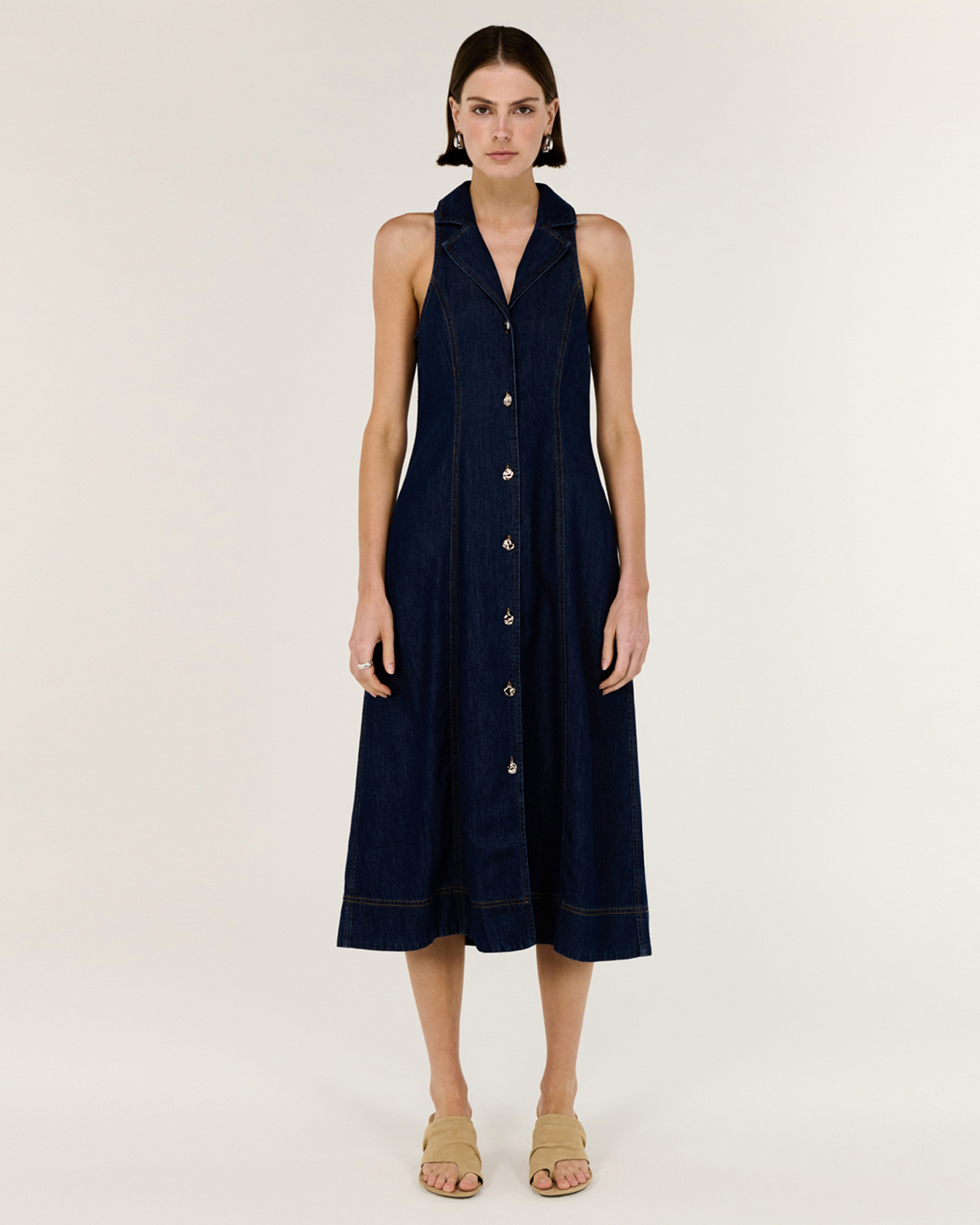Lea Denim Midi Dress