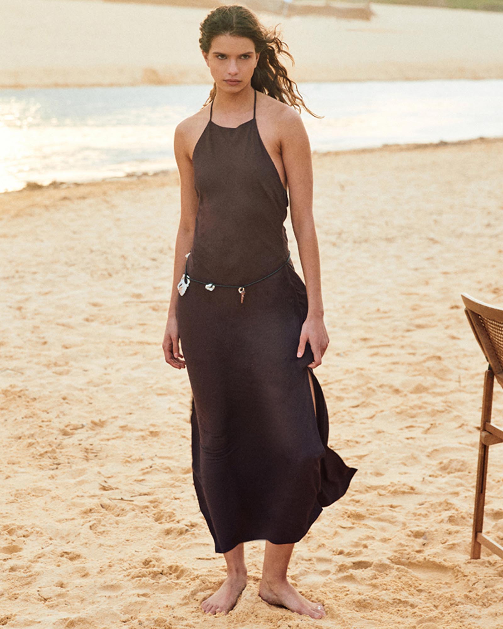 Elira Halter Midi Dress