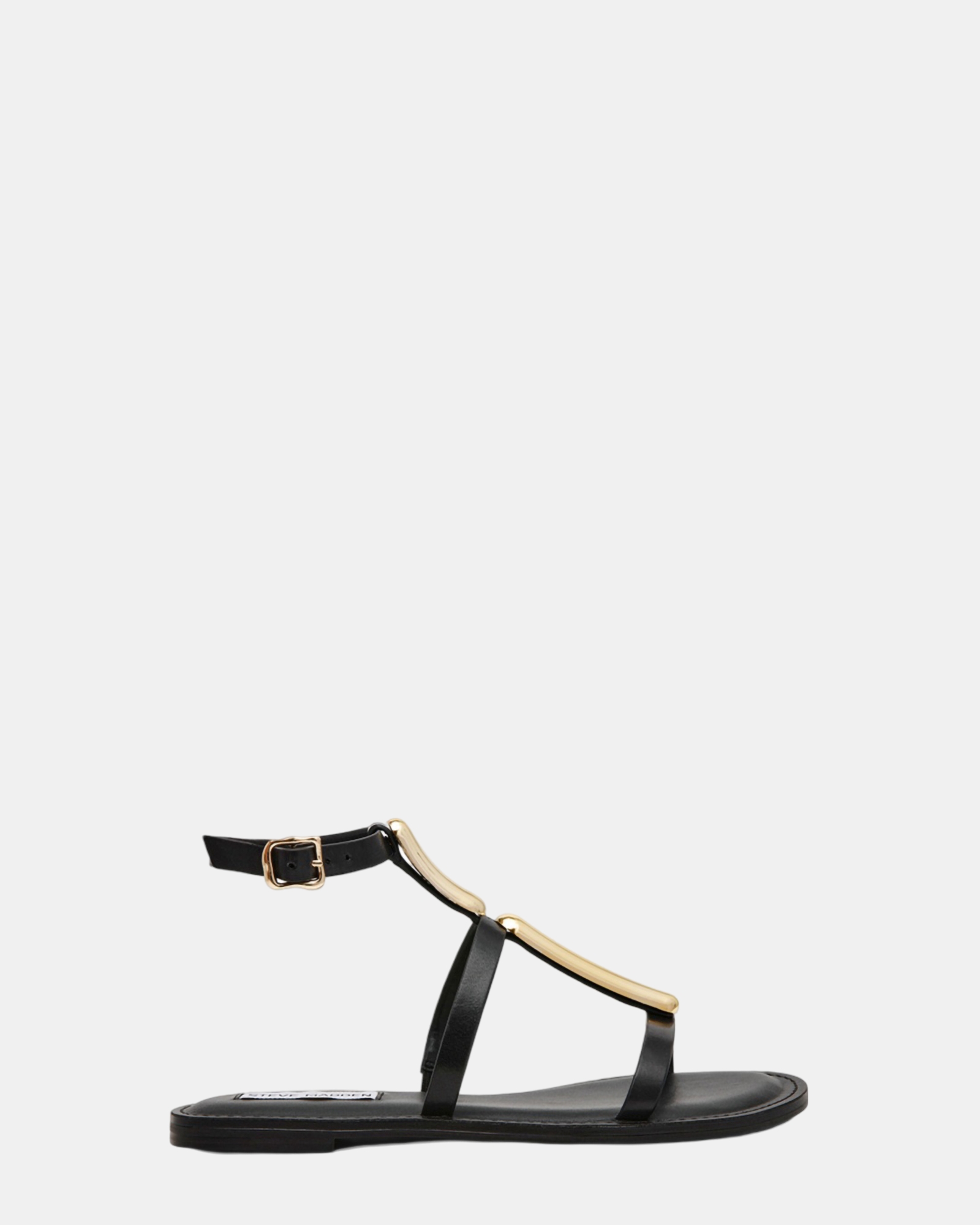 Alma Black Leather Sandals