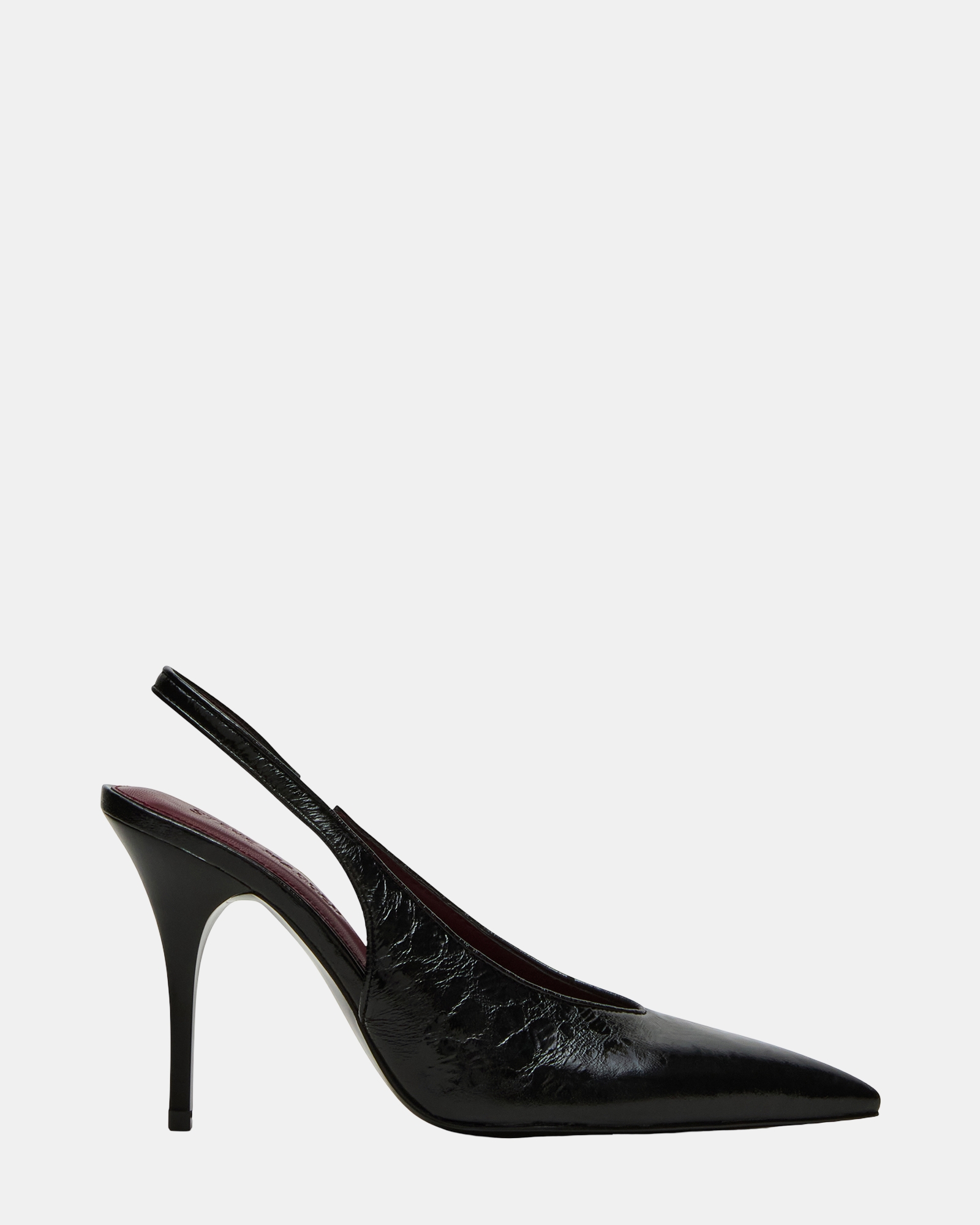 Andromeda Black Leather Heels