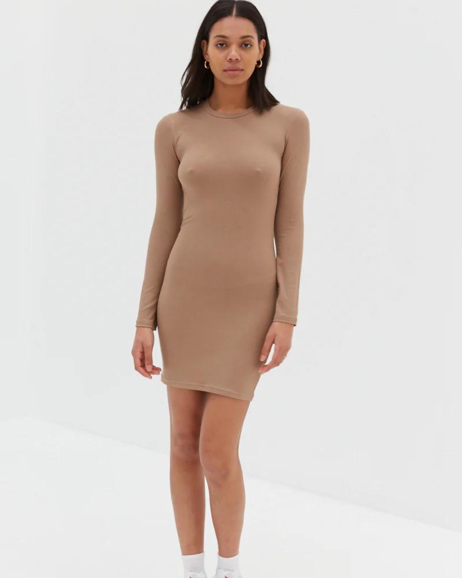 Long Sleeve Ribbed Dress