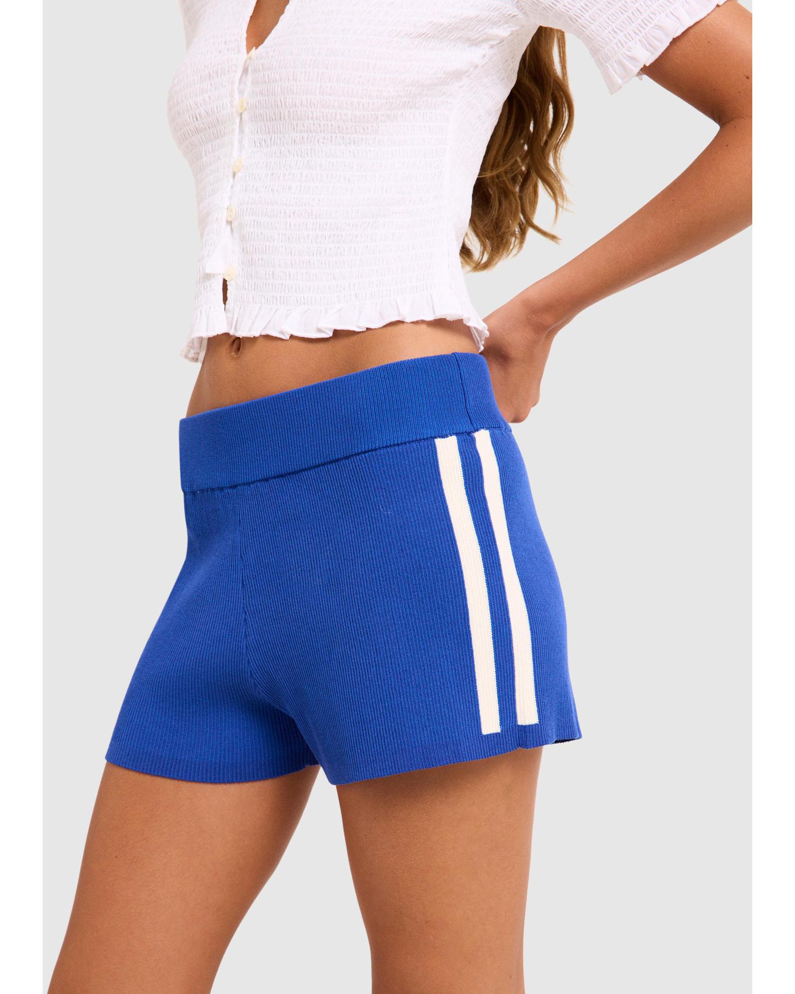 Libby Contrast Mid Rise Knit Shorts