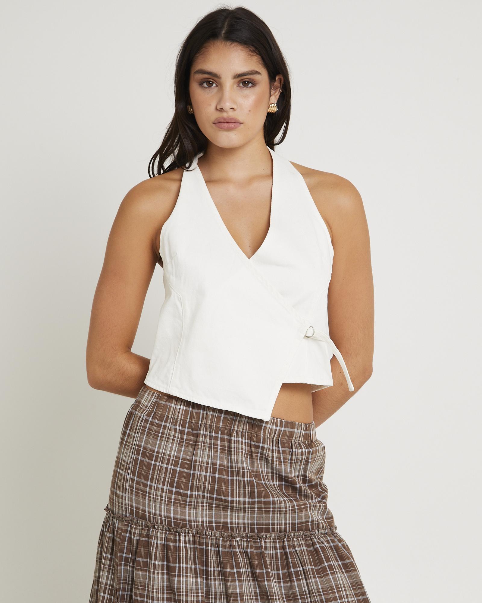 Delilah Denim Halter Neck Top