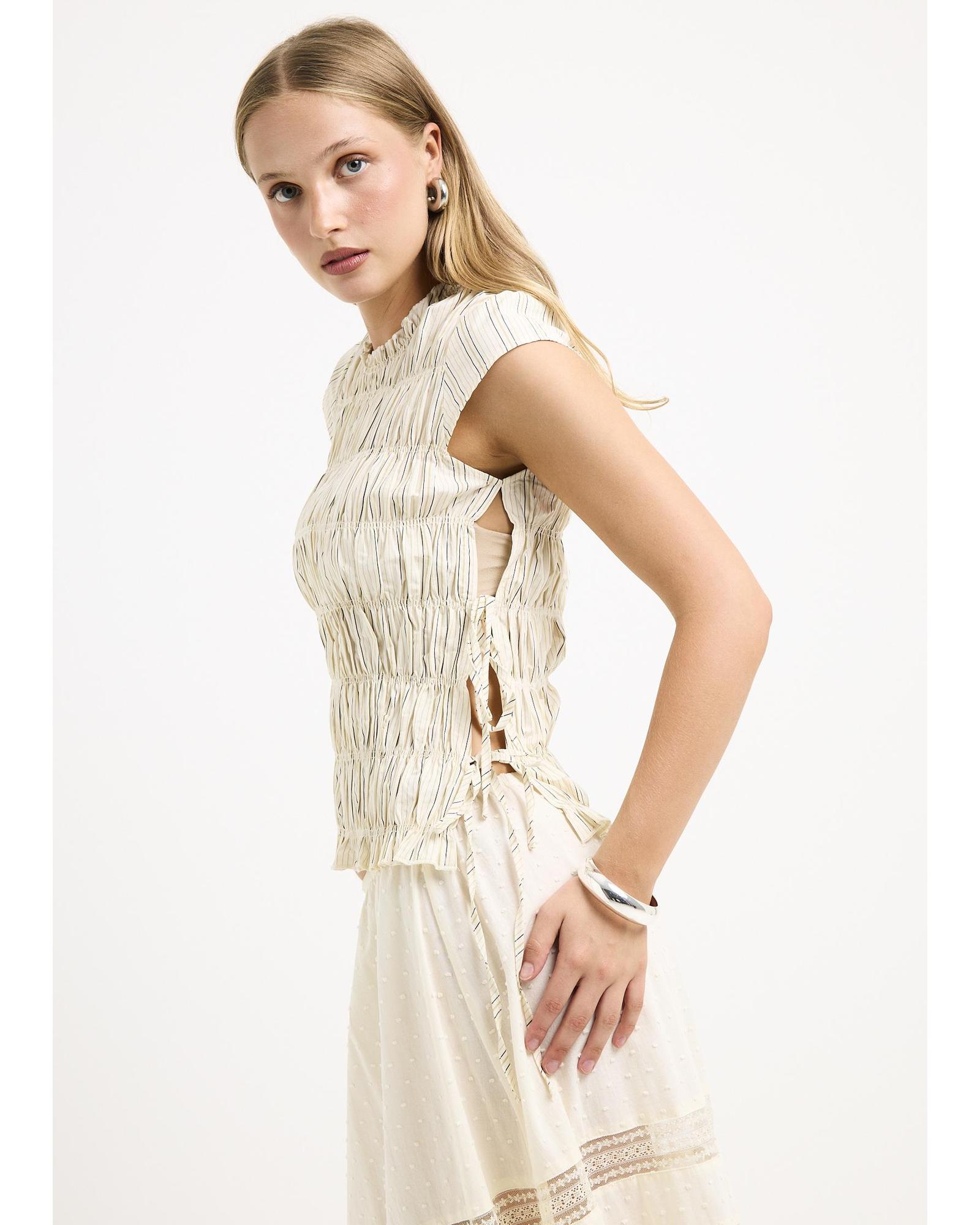 Belly Shirred Tie Top