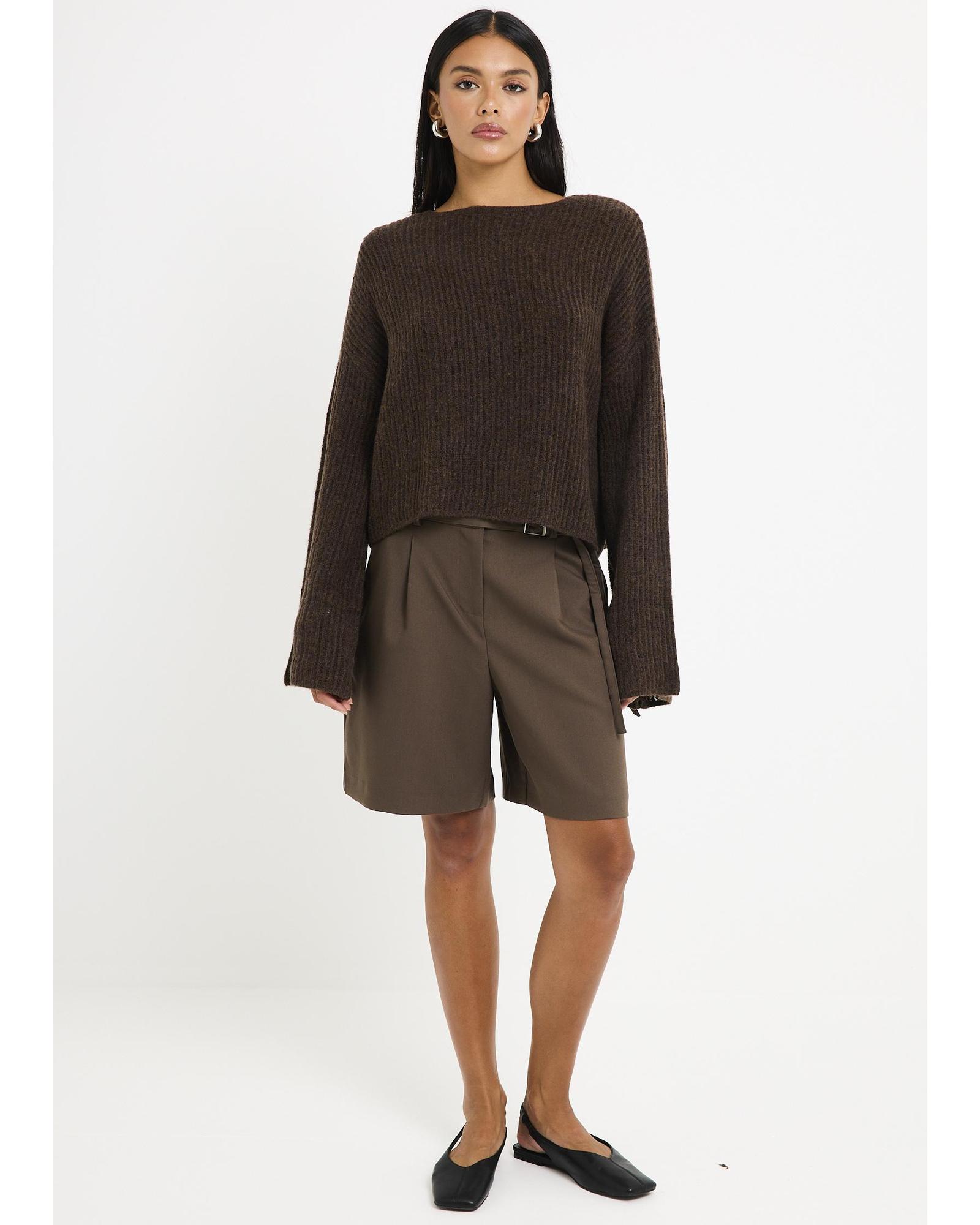 Monica Ladder Long Sleeve Knit Sweater