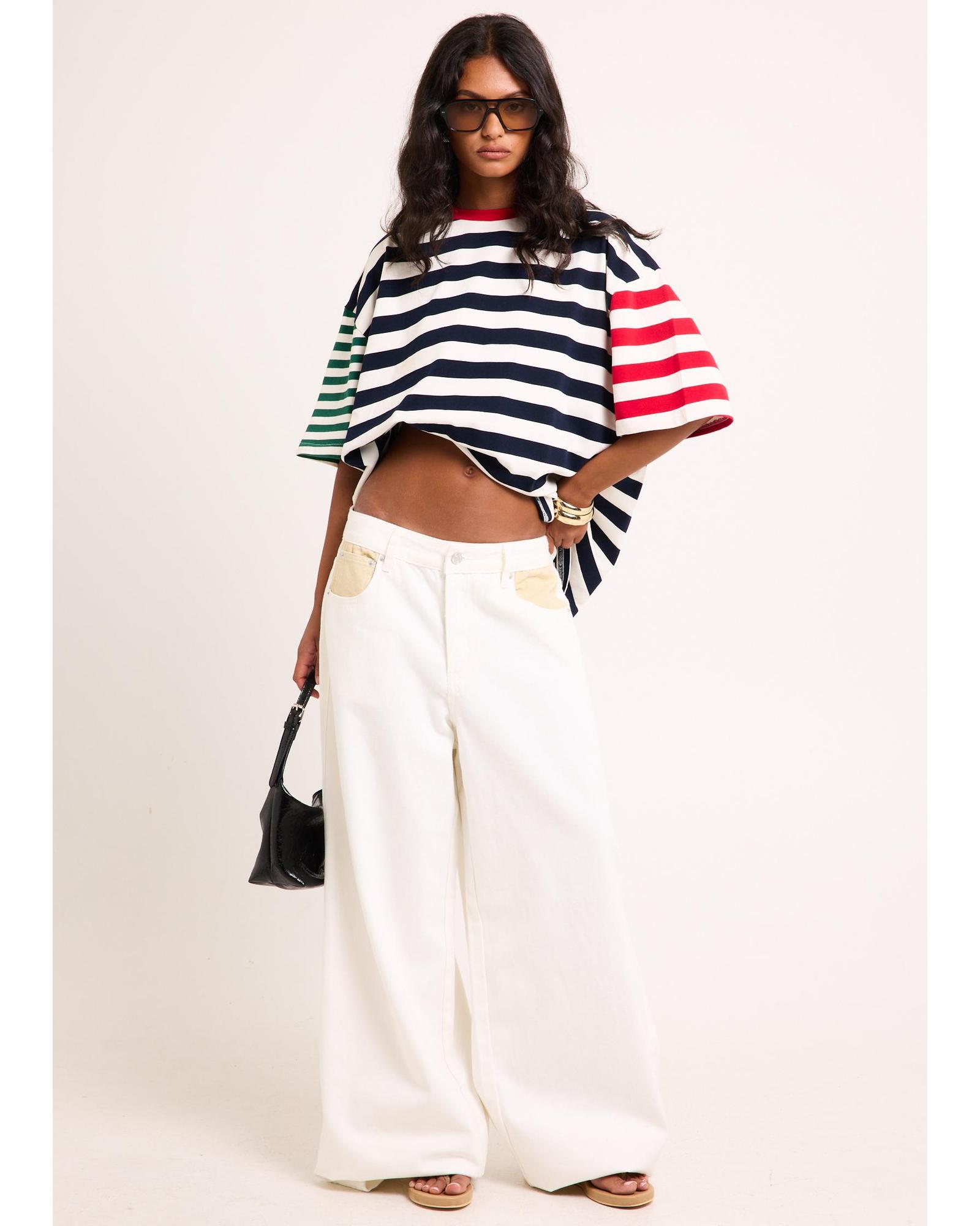 Aria Two Tone Relaxed Denim Jeans