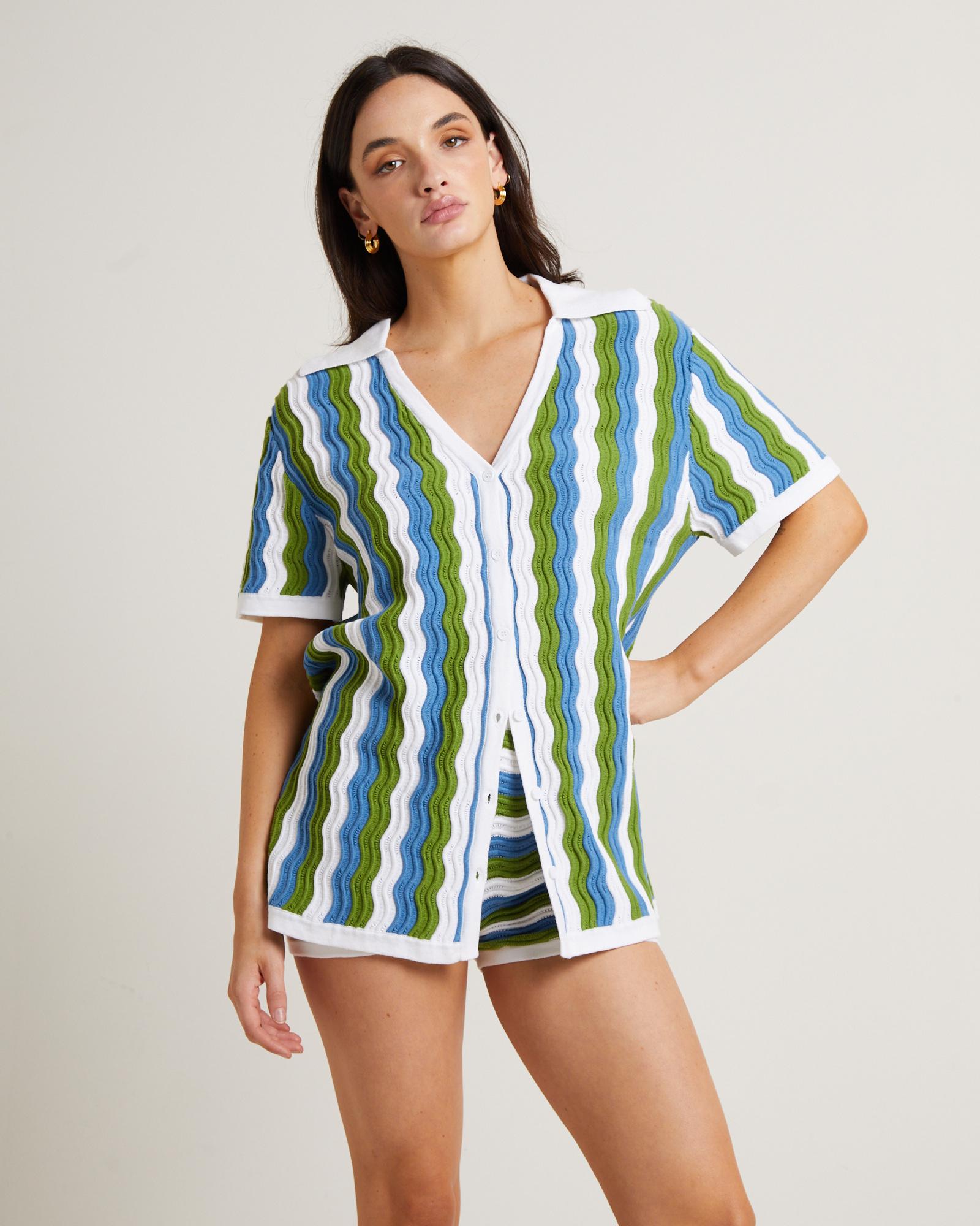 Cher Knit Shirt Mini Dress