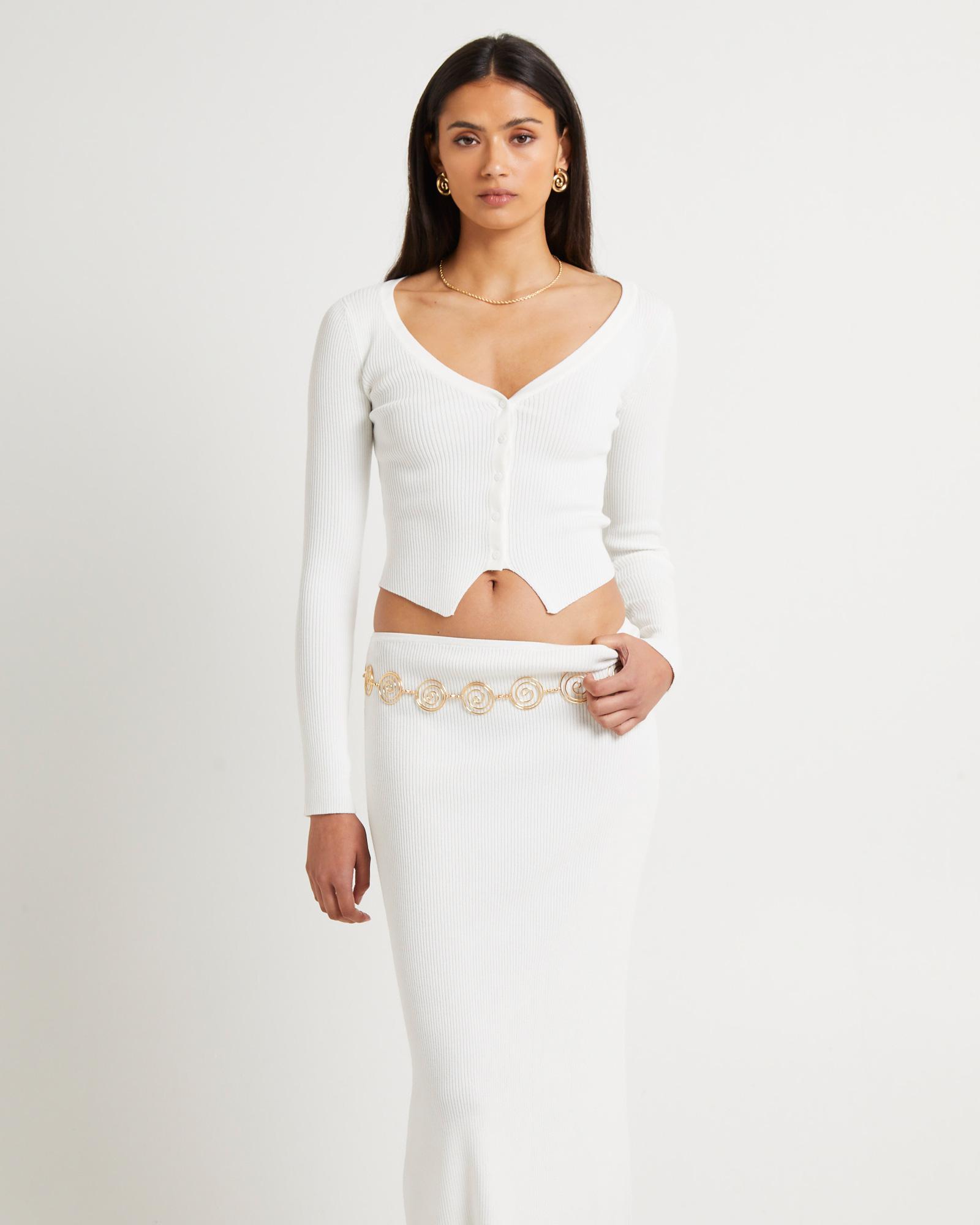 Kelse Knitted Long Sleeve Button Top