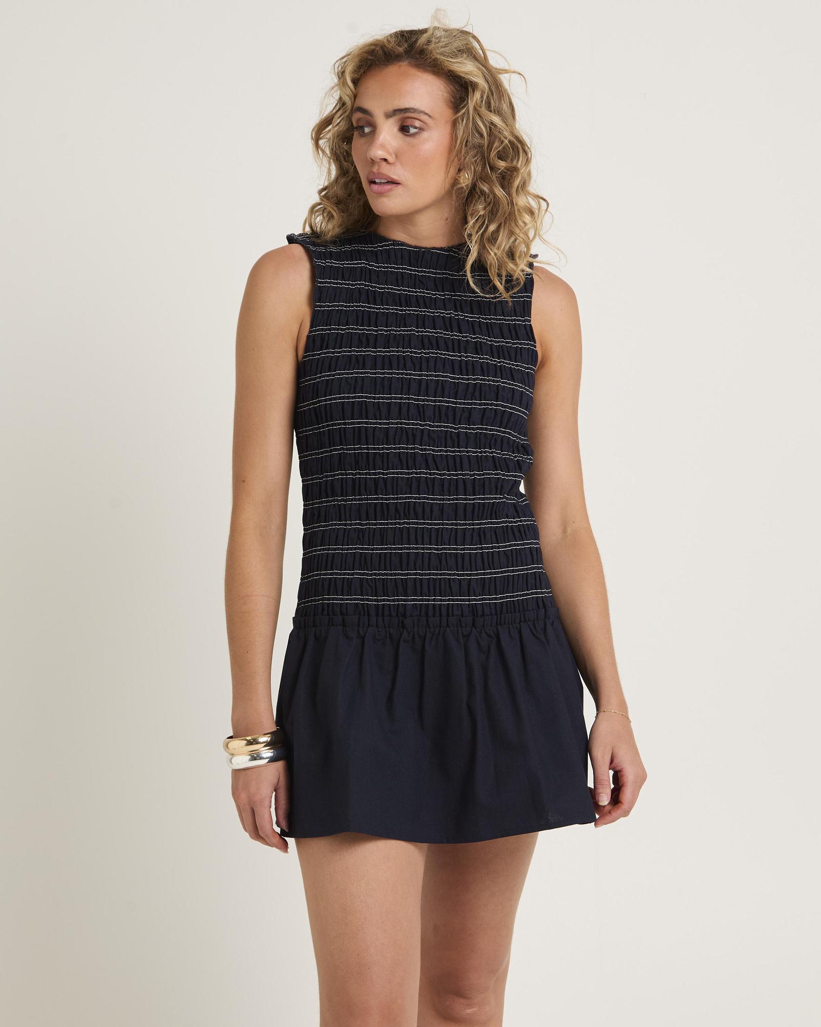 Delmore Shirred Dress