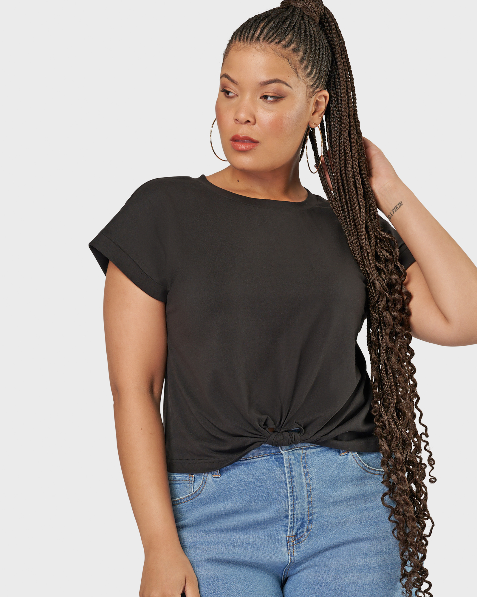 Fearless Crop Twist Tee