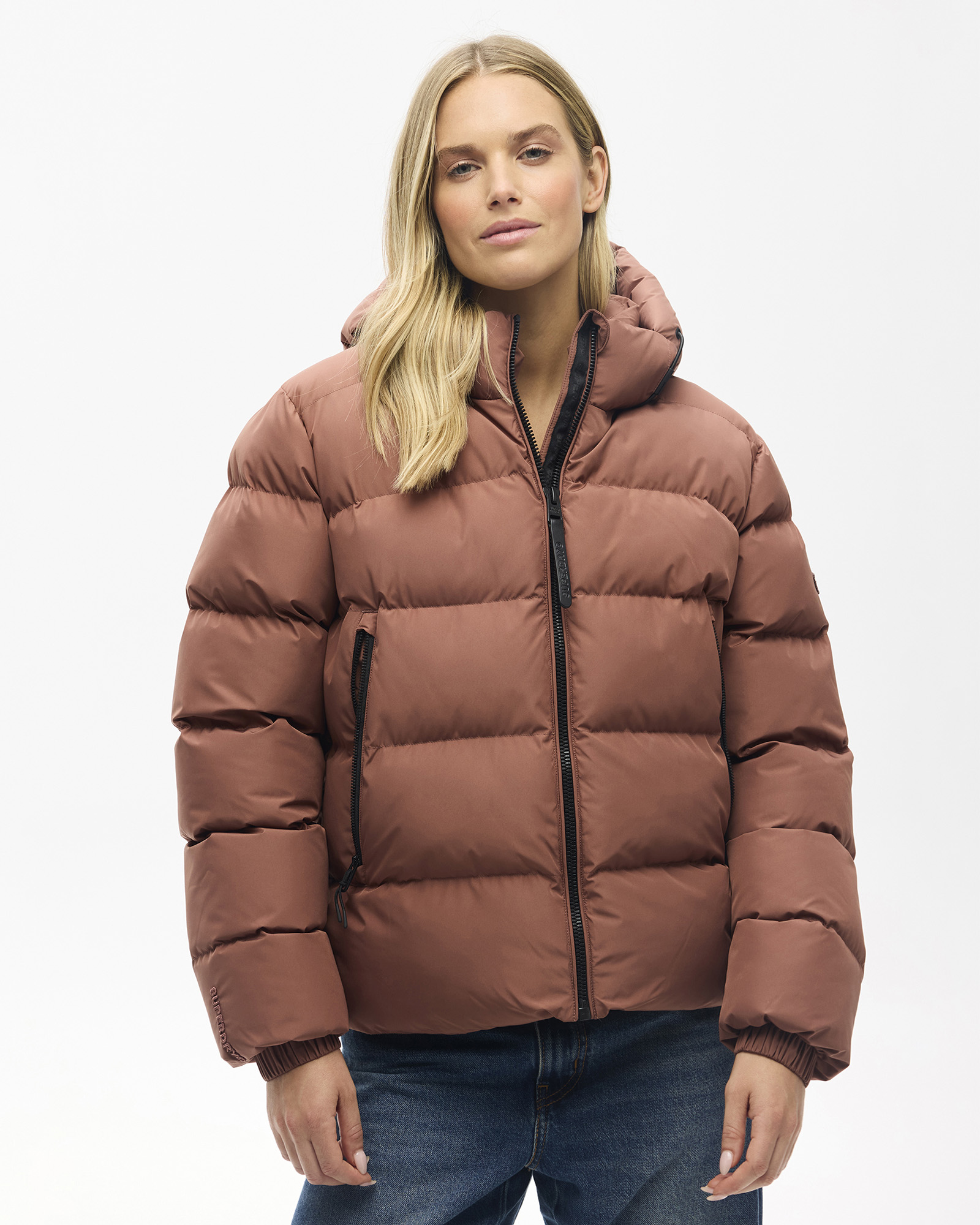Hooded Sports Puffer Jacket