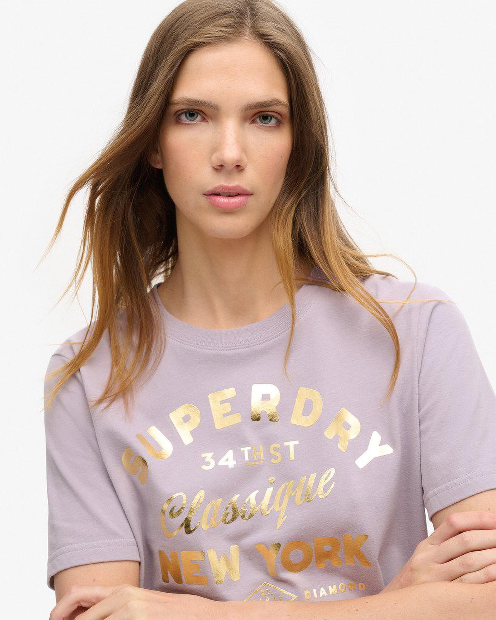 Luxe Metallic Logo Relaxed Tee