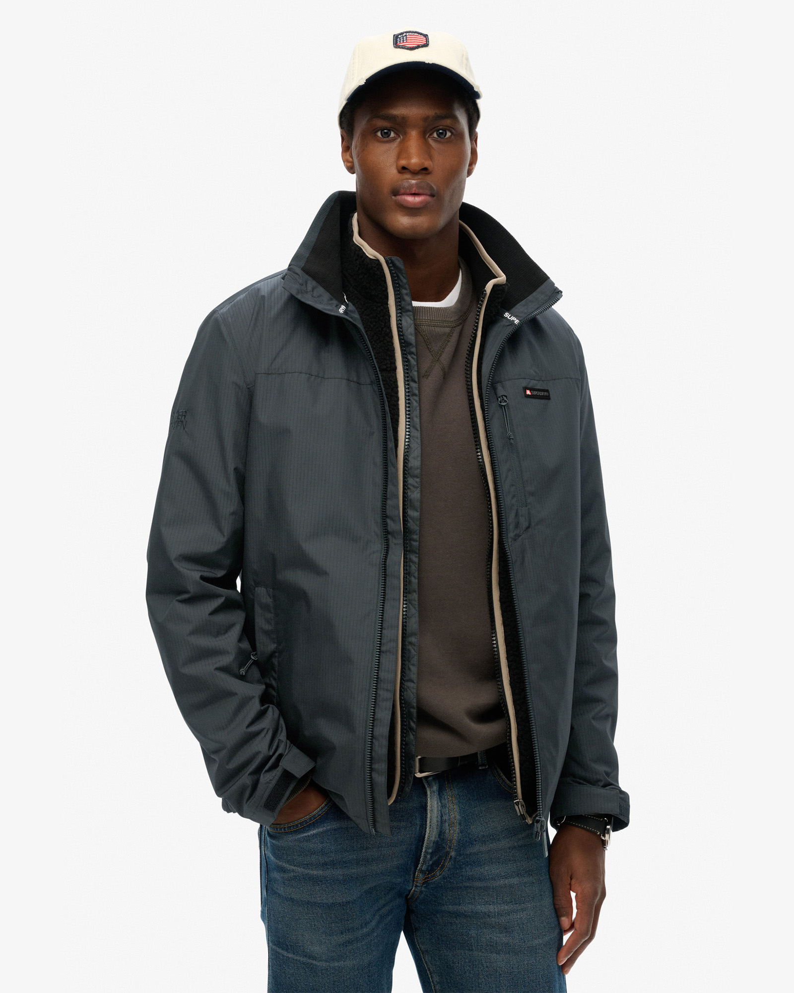 Non Hood Logo Windbreaker